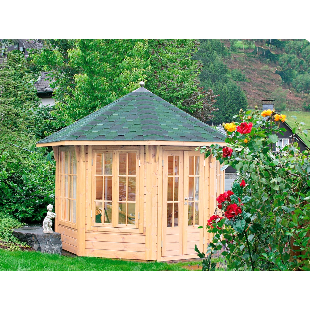 Wolff Holzpavillon »Milano 3.0«, (Set), BxT: 360x360 cm, mit Dachschindeln und Fußboden