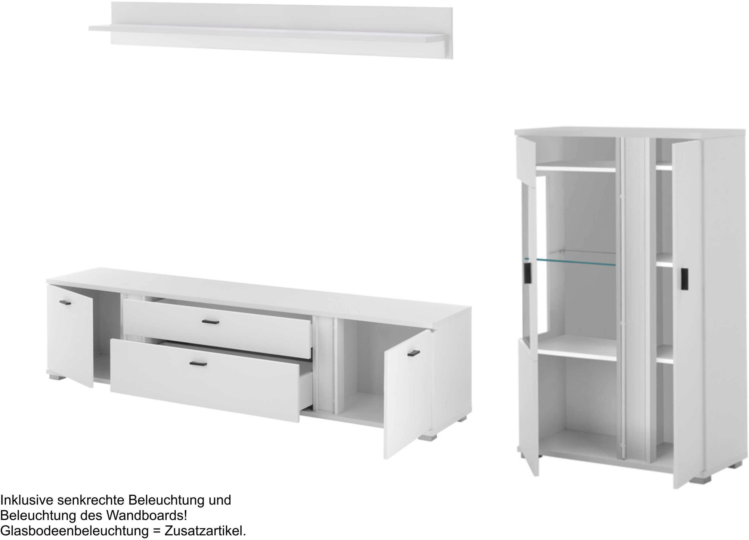 Home affaire Wohnwand "LONG ISLAND" Set, 3 Stk. tlg. günstig online kaufen