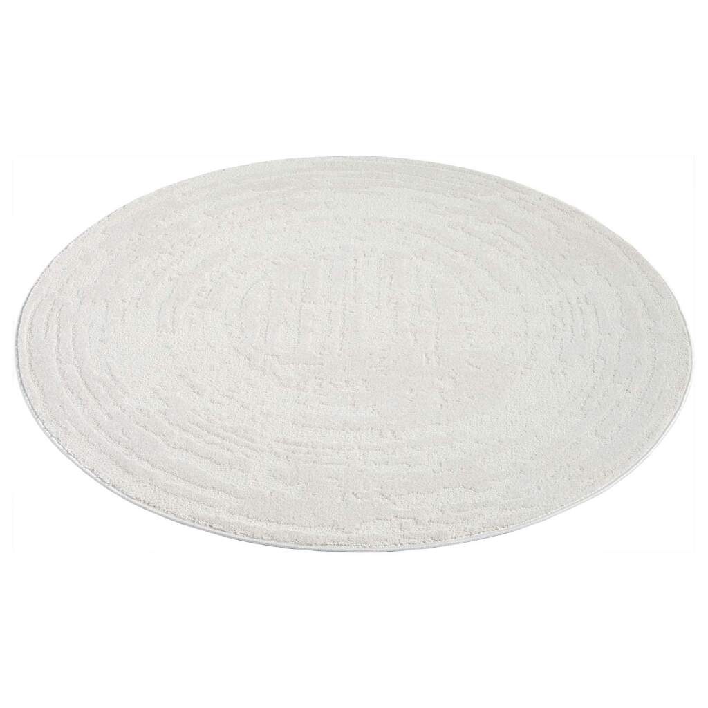 Carpet City Teppich »FLAIR171«, rund, 11 mm Höhe, Kurzflor-Teppich, Skandi-Stil, Wohnzimmer