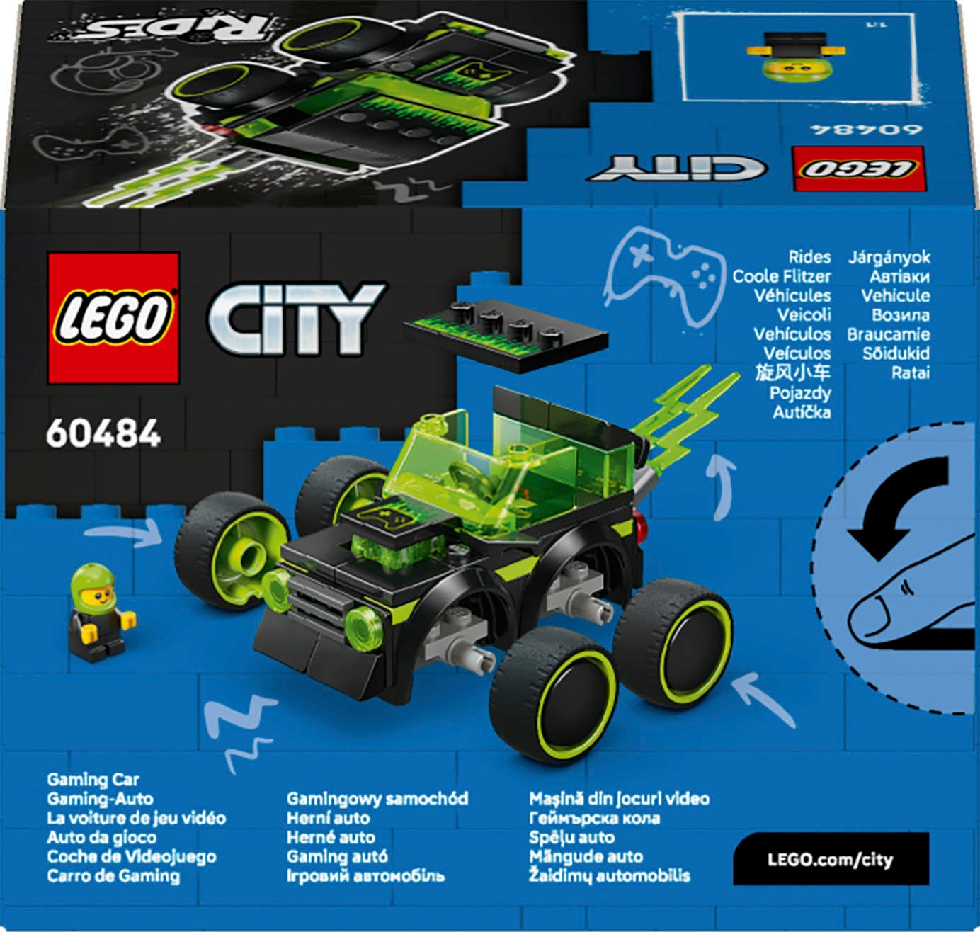 LEGO® Konstruktionsspielsteine »Coole Flitzer – Gaming-Rennauto (60484), LEGO City« Made in Europe
