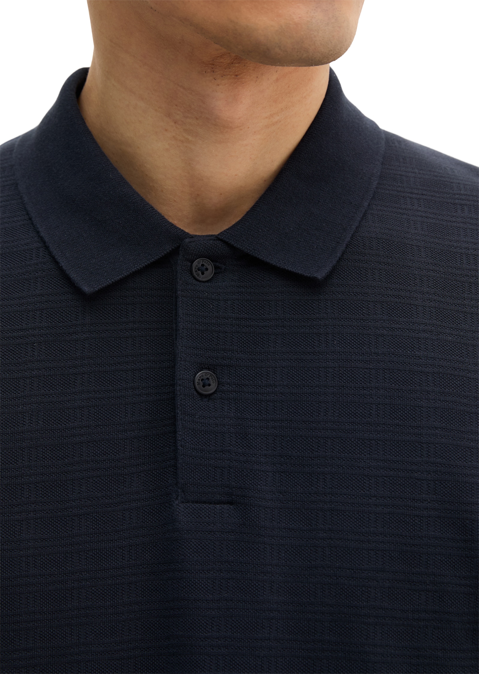 Marc O'Polo Poloshirt »im strukturierten Karo-Jacquard«