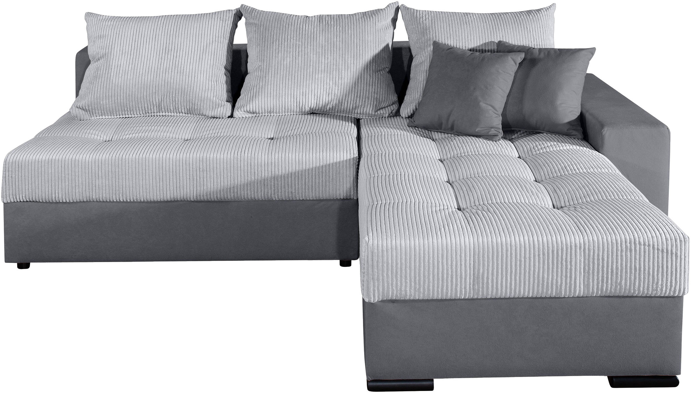 COLLECTION AB Ecksofa "Josy L-Form, B: 214 cm in Cord, Cord-Mix" mit Bettfu günstig online kaufen