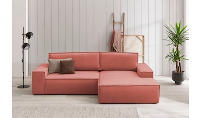 Ecksofa SHERWOOD Schlafsofa, mit Bettkasten, Cord-Bezug