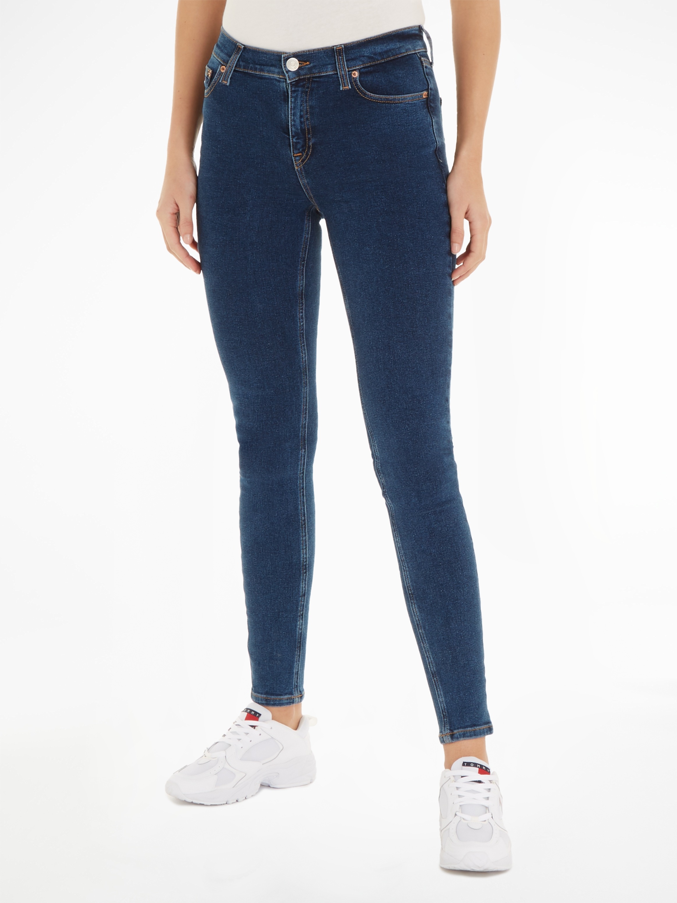 Jeans Tommy Skinny-fit-Jeans, BAUR mit | Label-Applikationen dezenten kaufen