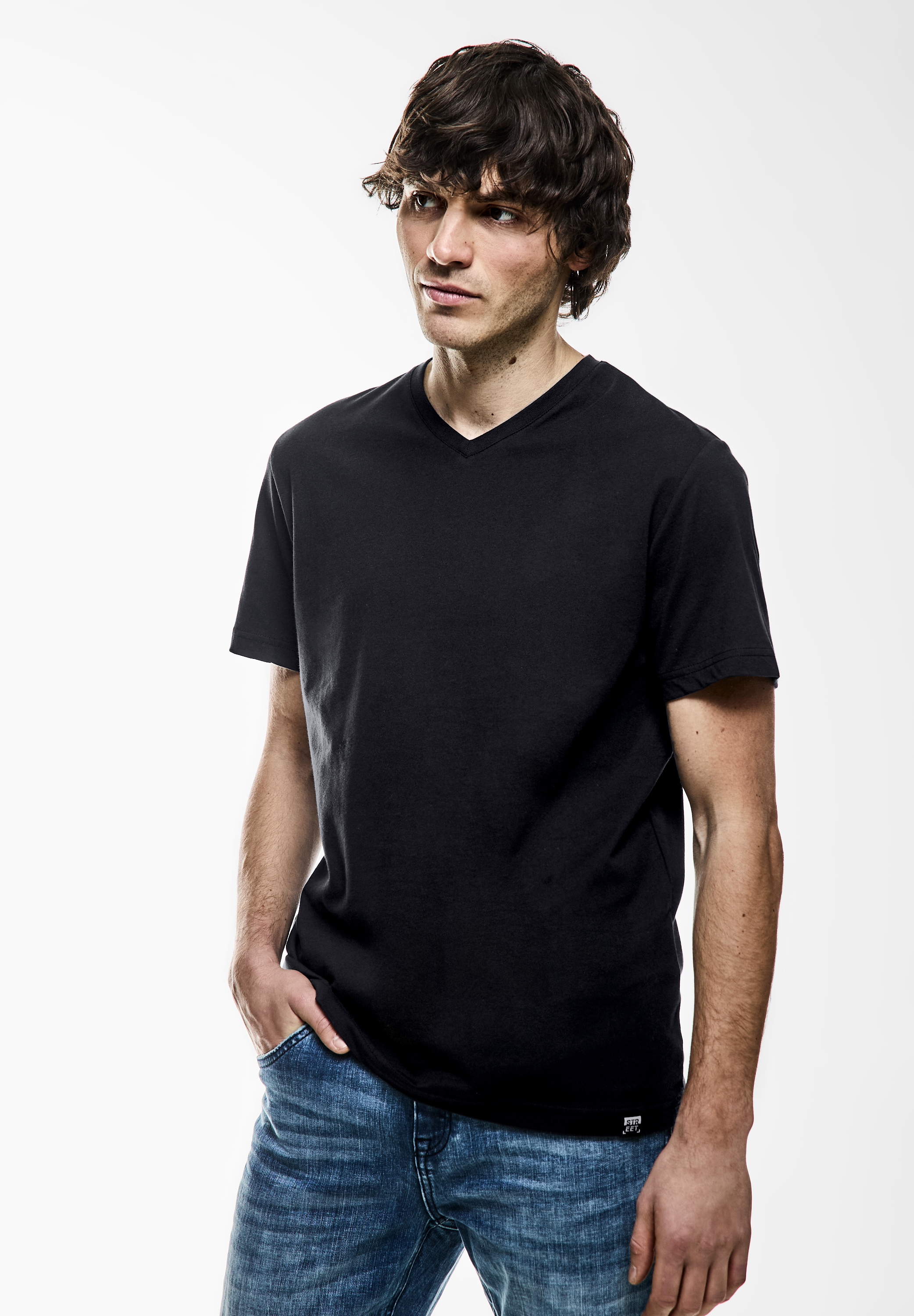 STREET ONE MEN T-Shirt, mit V-Ausschnitt