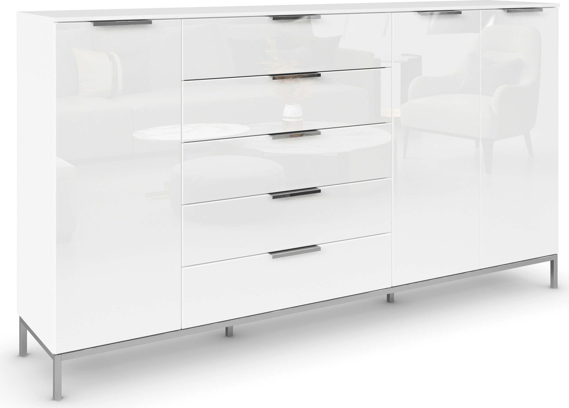 rauch Kombikommode "Kommode Türkommode Sideboard Kombikommode FLIPP mit Gla günstig online kaufen