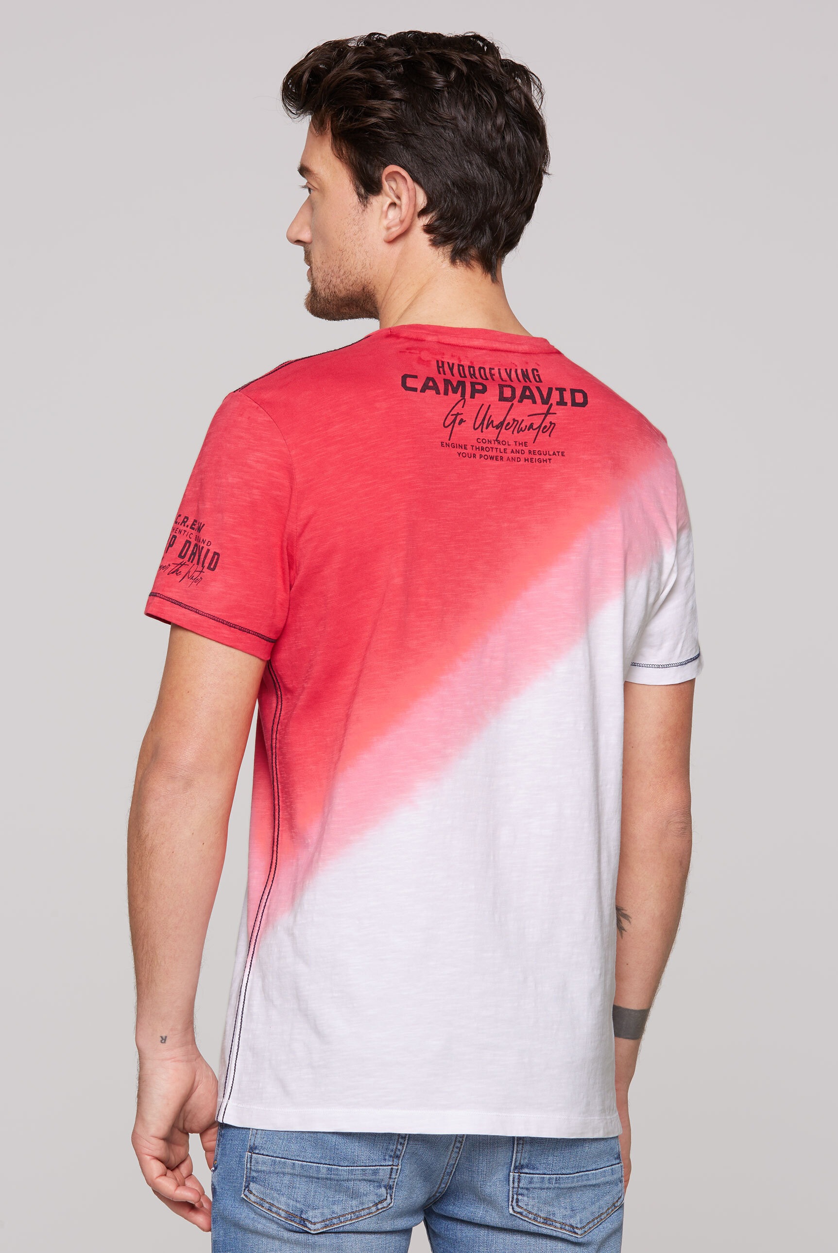 CAMP DAVID Rundhalsshirt, aus Baumwolle