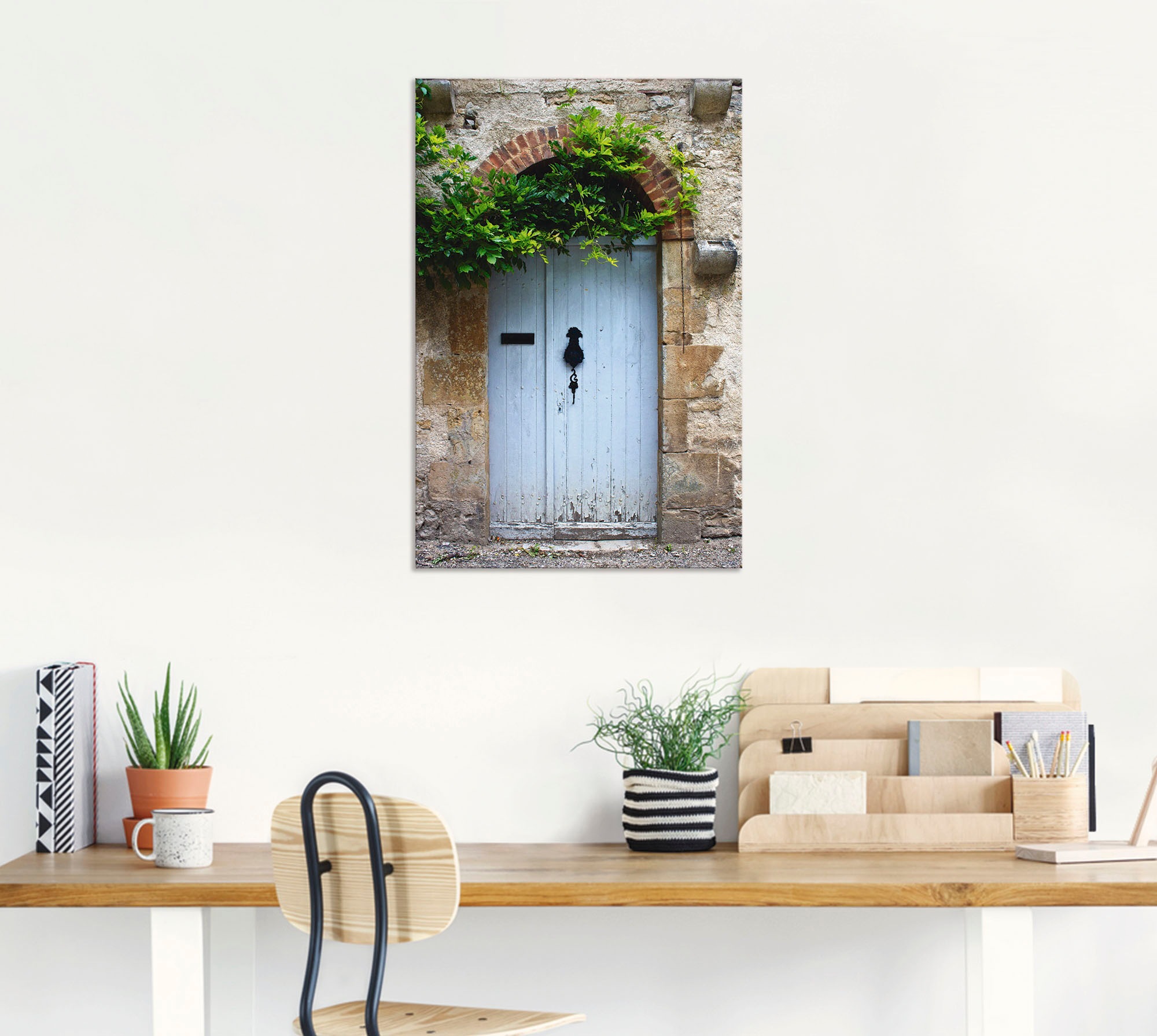 Artland Wandbild »Alte Tür in Südfrankreich«, Fenster & Türen, (1 St.), als Alubild, Outdoorbild, Leinwandbild, Poster in verschied. Größen
