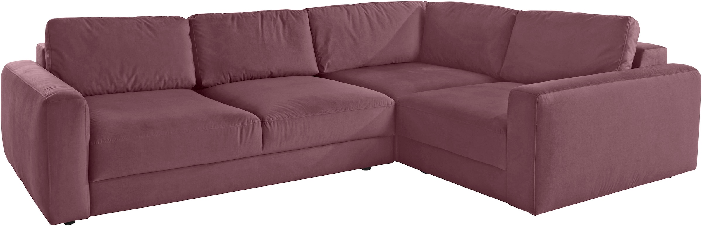 Ecksofa HOME AFFAIRE "Bloomfield, Breite 304cm, Mega Polsterecke mit viel Platz, L-Form", rosa (altrosa), B:304cm H:84cm T:224cm, 100% Polyester, Sofas, Ecksofa, extra tiefe Sitzfläche, wahlweise mit Sitztiefenverstellung