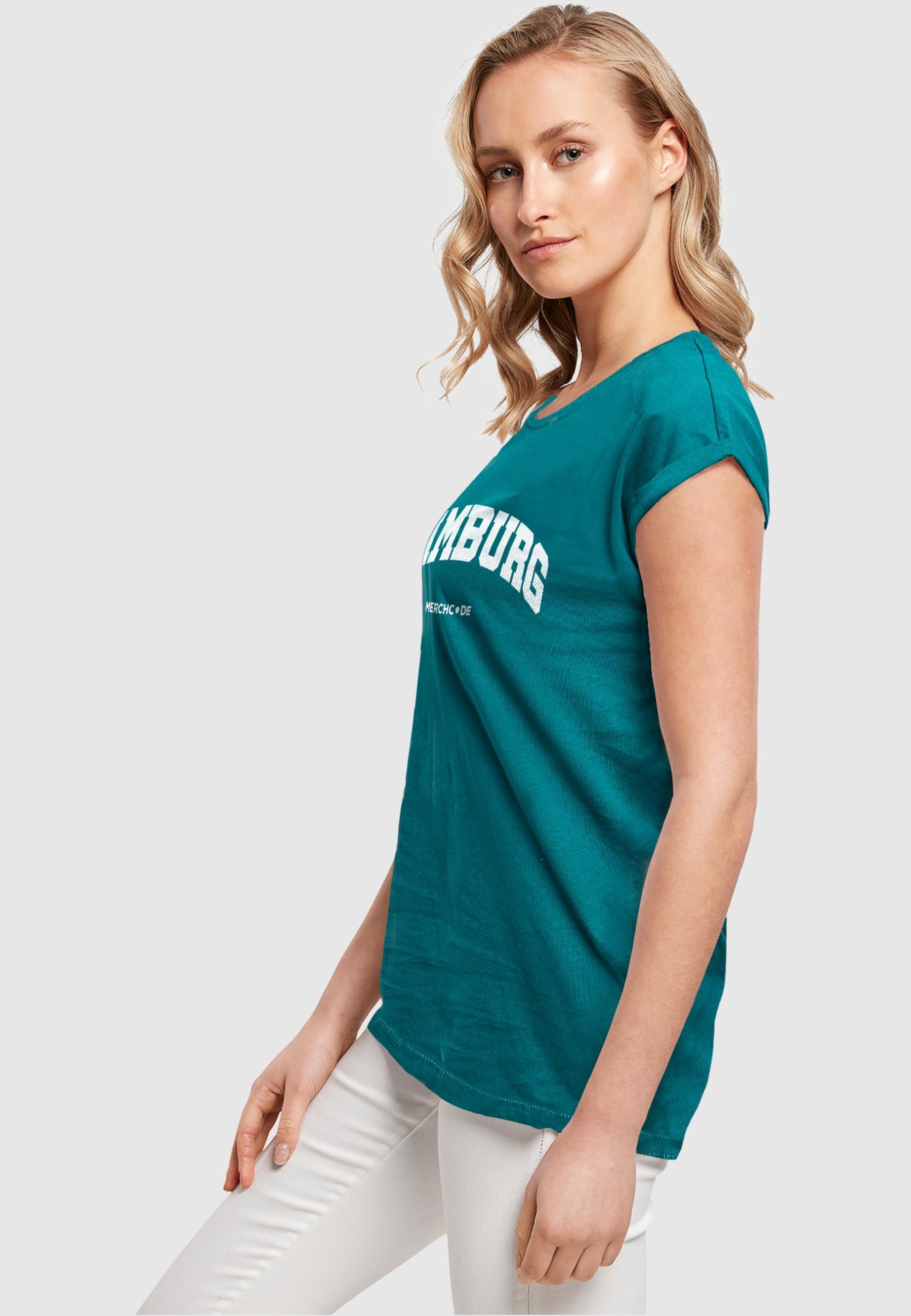 Merchcode T-Shirt »Merchcode Damen Ladies Hamburg Wording - T-Shirt«, (1 tlg.)