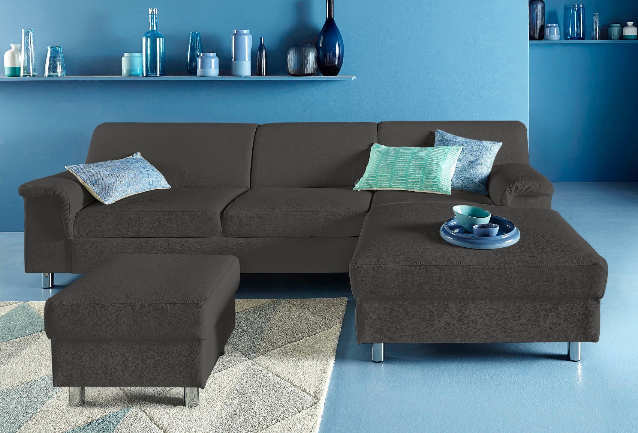 INOSIGN Ecksofa "Jamie, modern und elegant, Fußhöhe 9cm, L-Form,", wahlweis günstig online kaufen