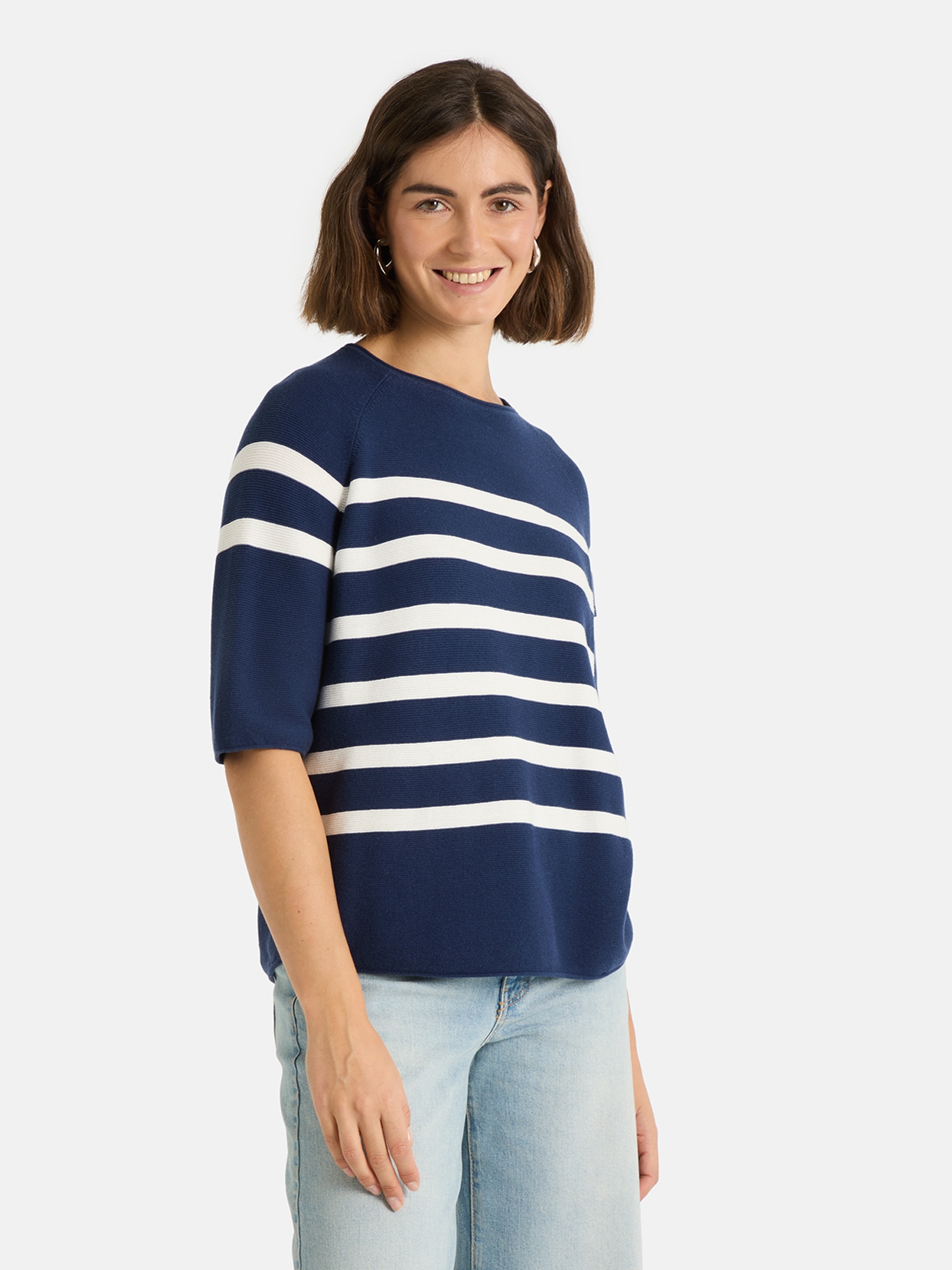 Lieblingsstück Kurzarmpullover "KlerariEP" Halbarm mit Rundhals, gestreift günstig online kaufen