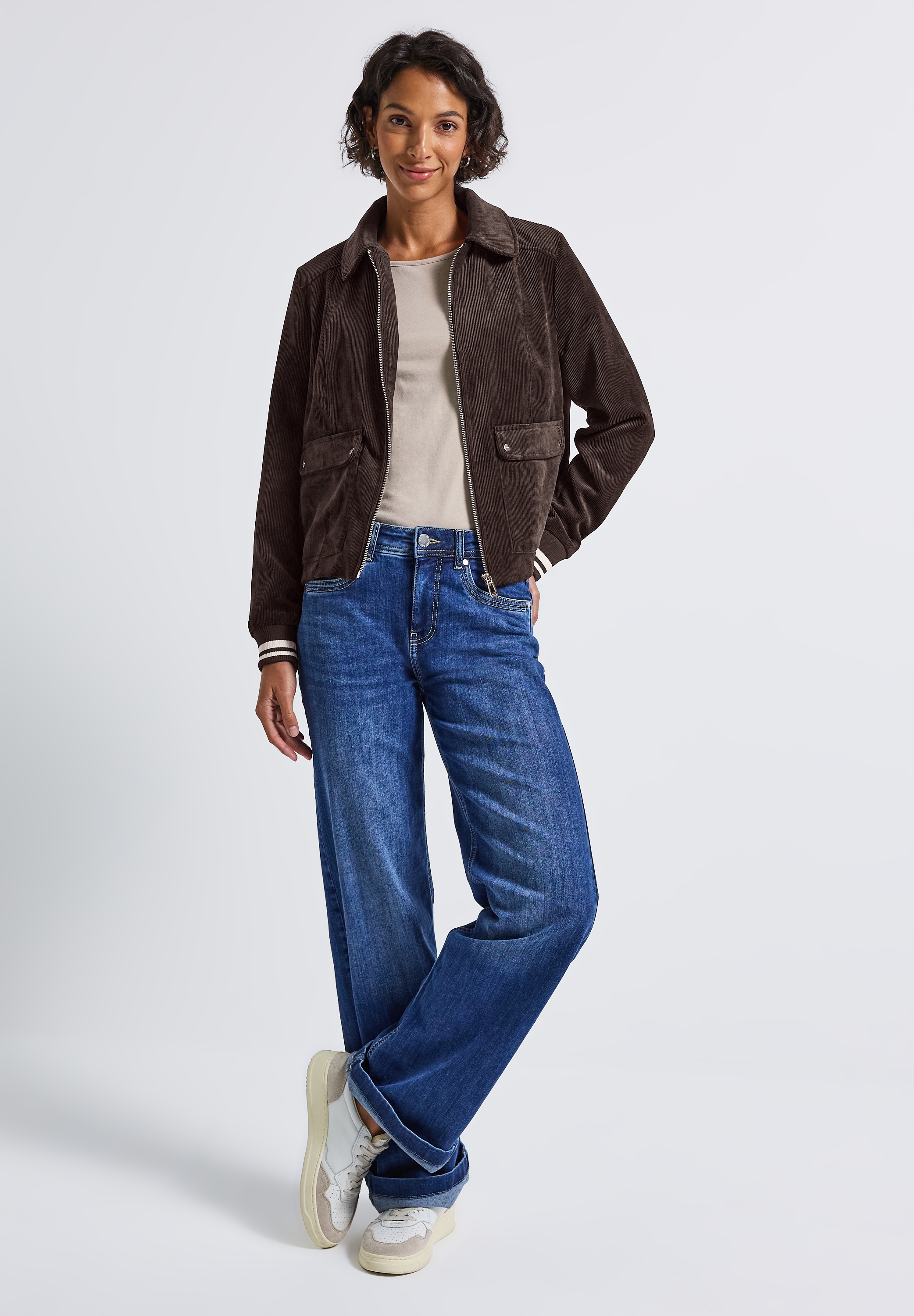 STREET ONE Cordjacke, ohne Kapuze, mit aufgenähten Taschen