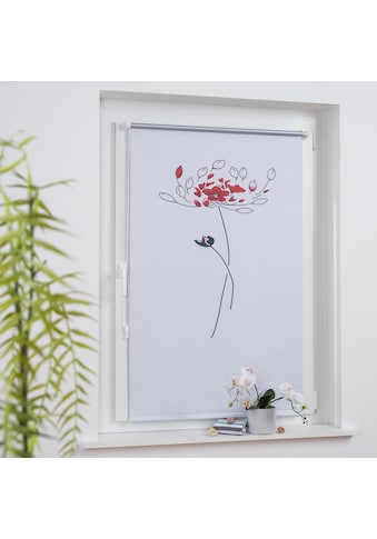 Liedeco Seitenzugrollo »Druck Blume« verdunkel...