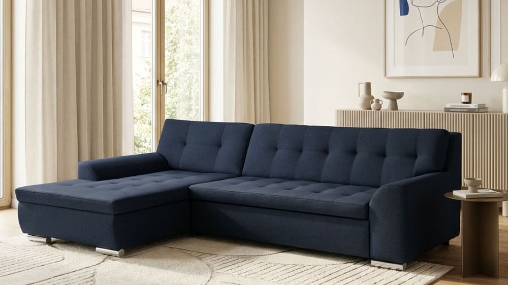 OTTO home "Torrnby 268 x 178 cm, mit Steppungen, modern & stabil" L-Form, aus pflegeleichtem, weichem Luxus-Microfaser