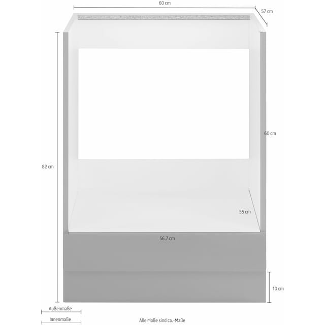 wiho Küchen Herdumbauschrank »Flexi«, Höhe 82 cm bestellen | BAUR