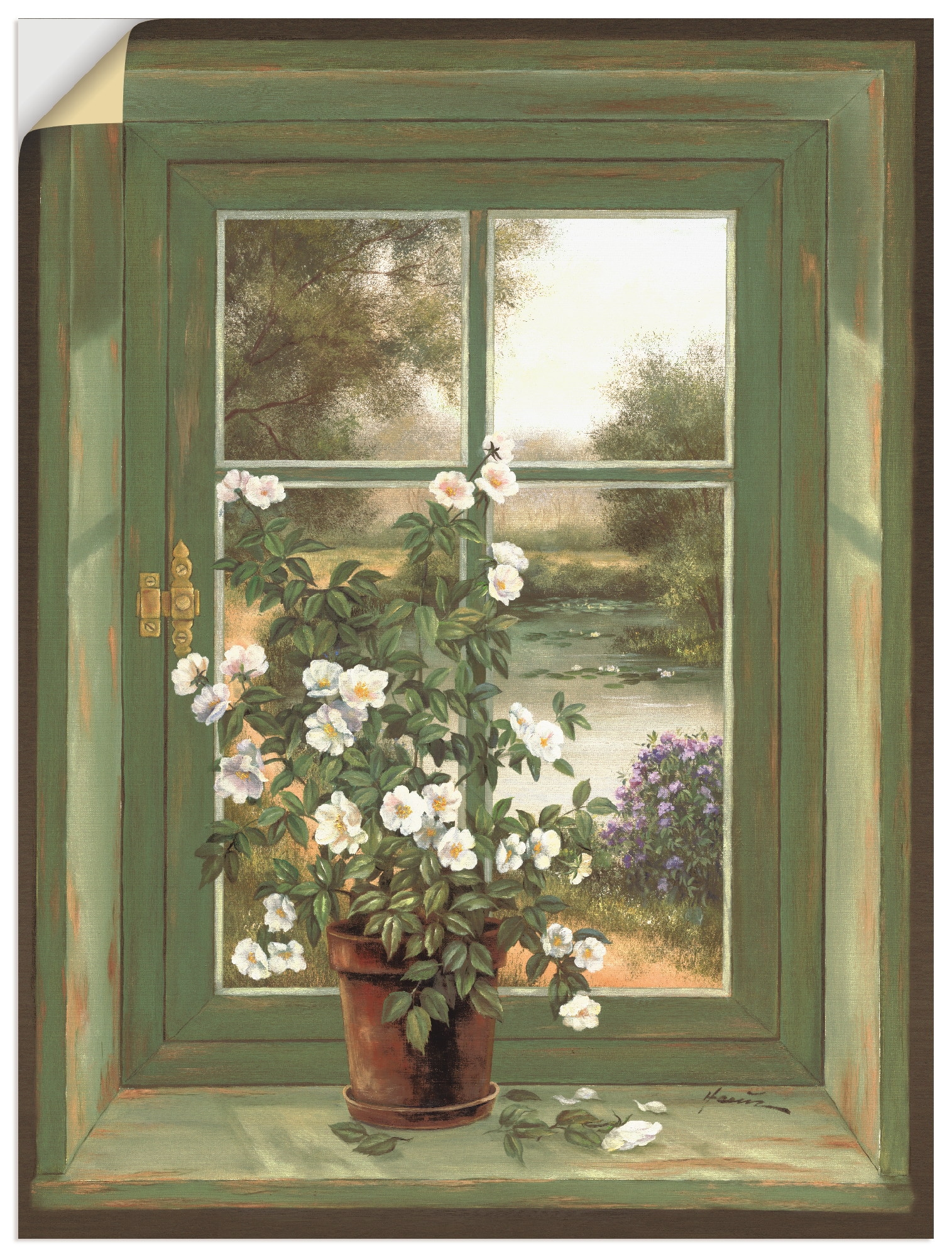 Artland Paveikslas »Wildrosen ant Fenster« Arr...