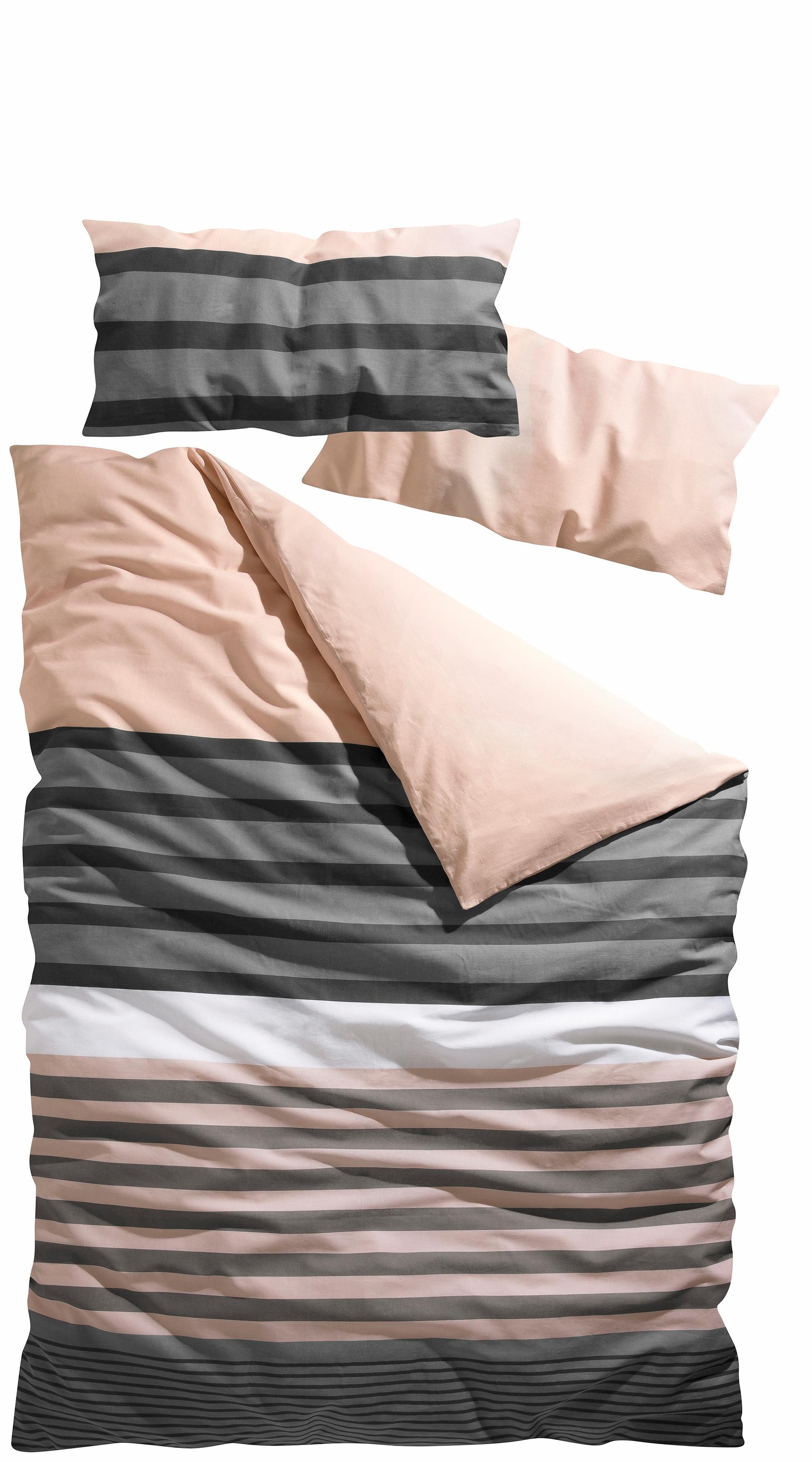 OTTO home Bettwäsche "Majoran in 135x200, 155x220 cm u.a. Bettwäsche-Set mit Streifen" 2 gestreifte Bettwäsche in 4 Qualitäten, Marke H.I.S by OTTO home