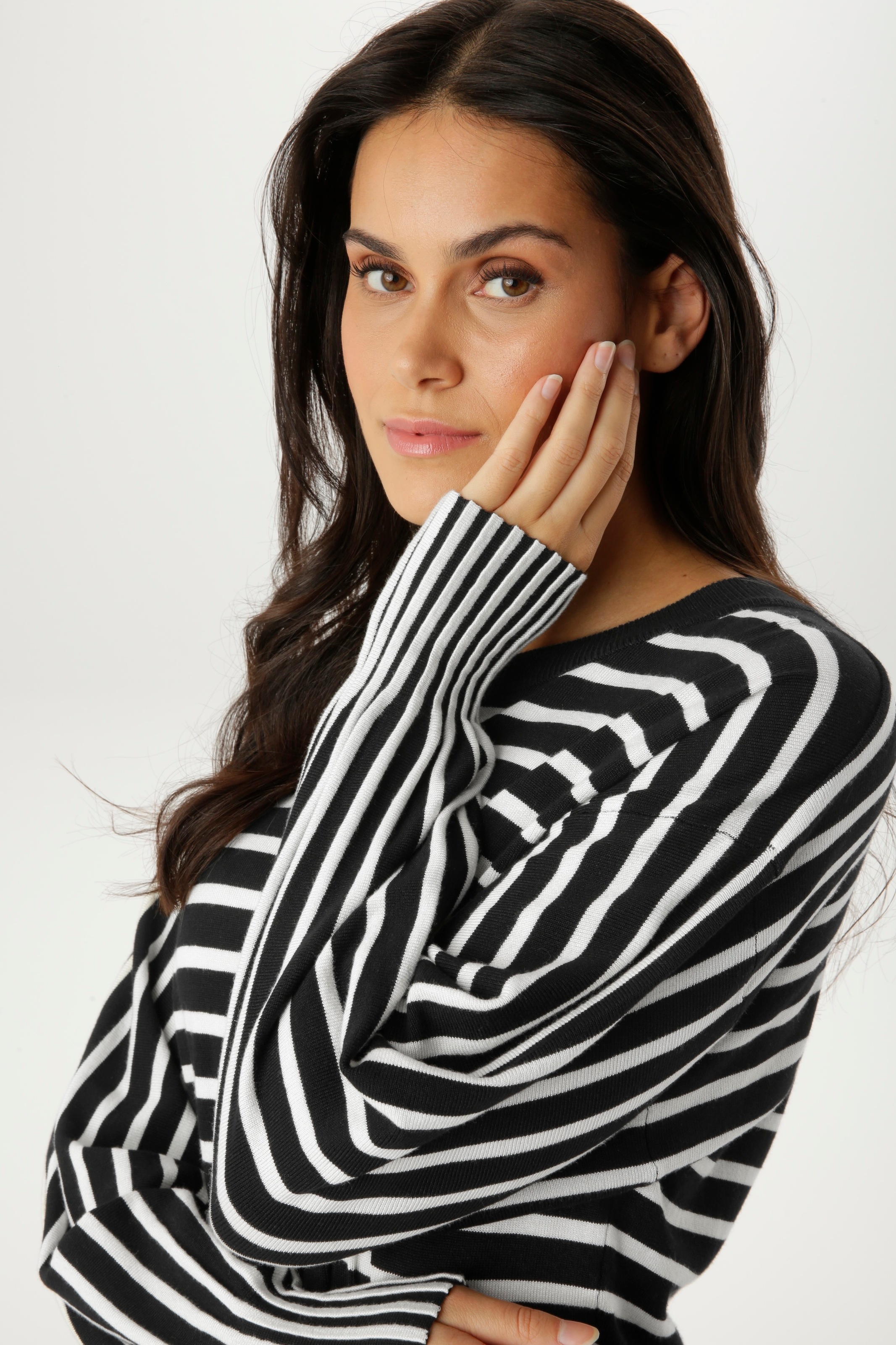 Thumbnail - Aniston SELECTED Strickpullover langen Ballonärmel mit breiten Bündchen - NEUE KOLLEKTION