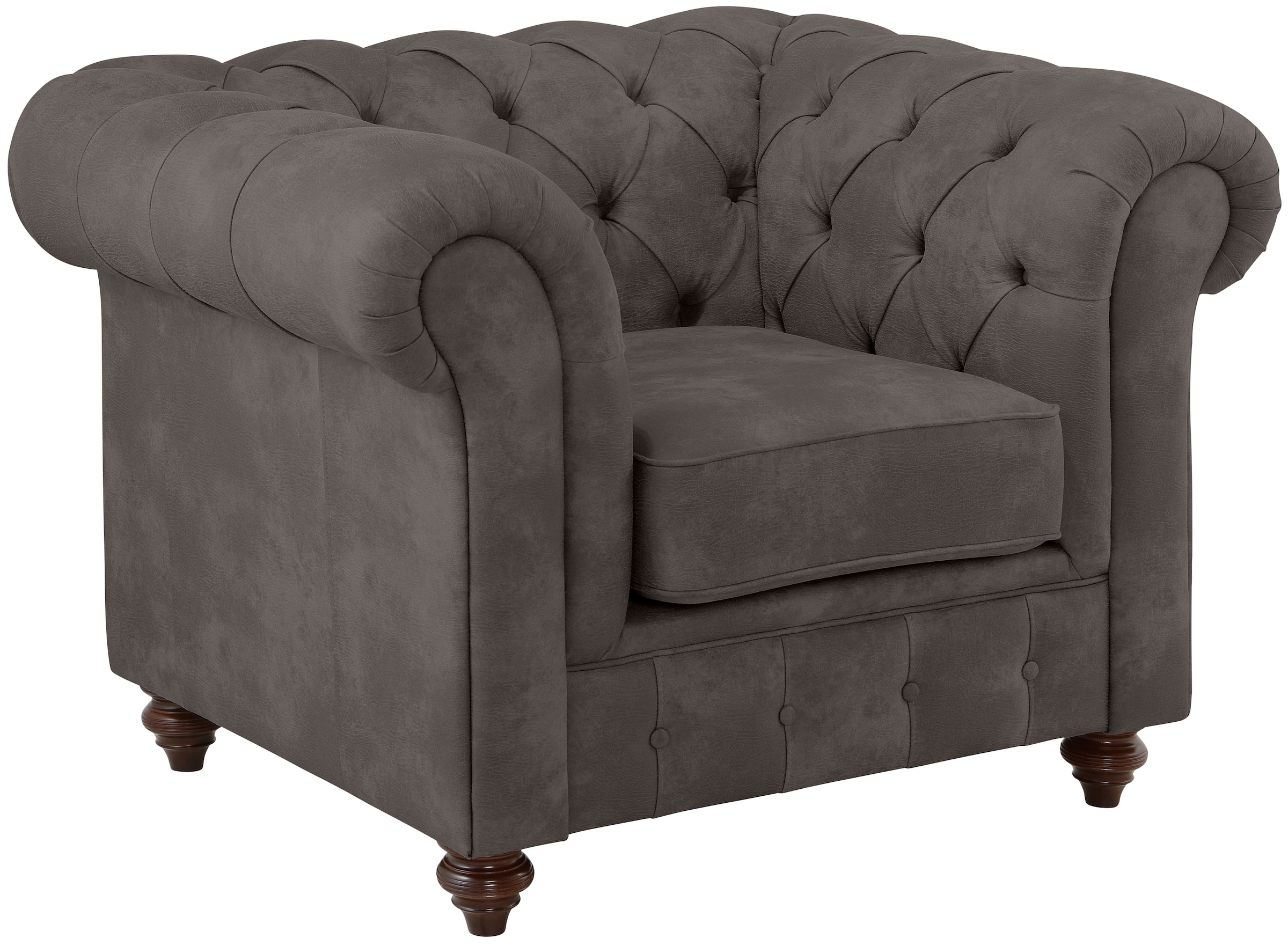 Home affaire Sessel "Chesterfield B/T/H: 105/69/74 cm", mit hochwertiger Kn günstig online kaufen