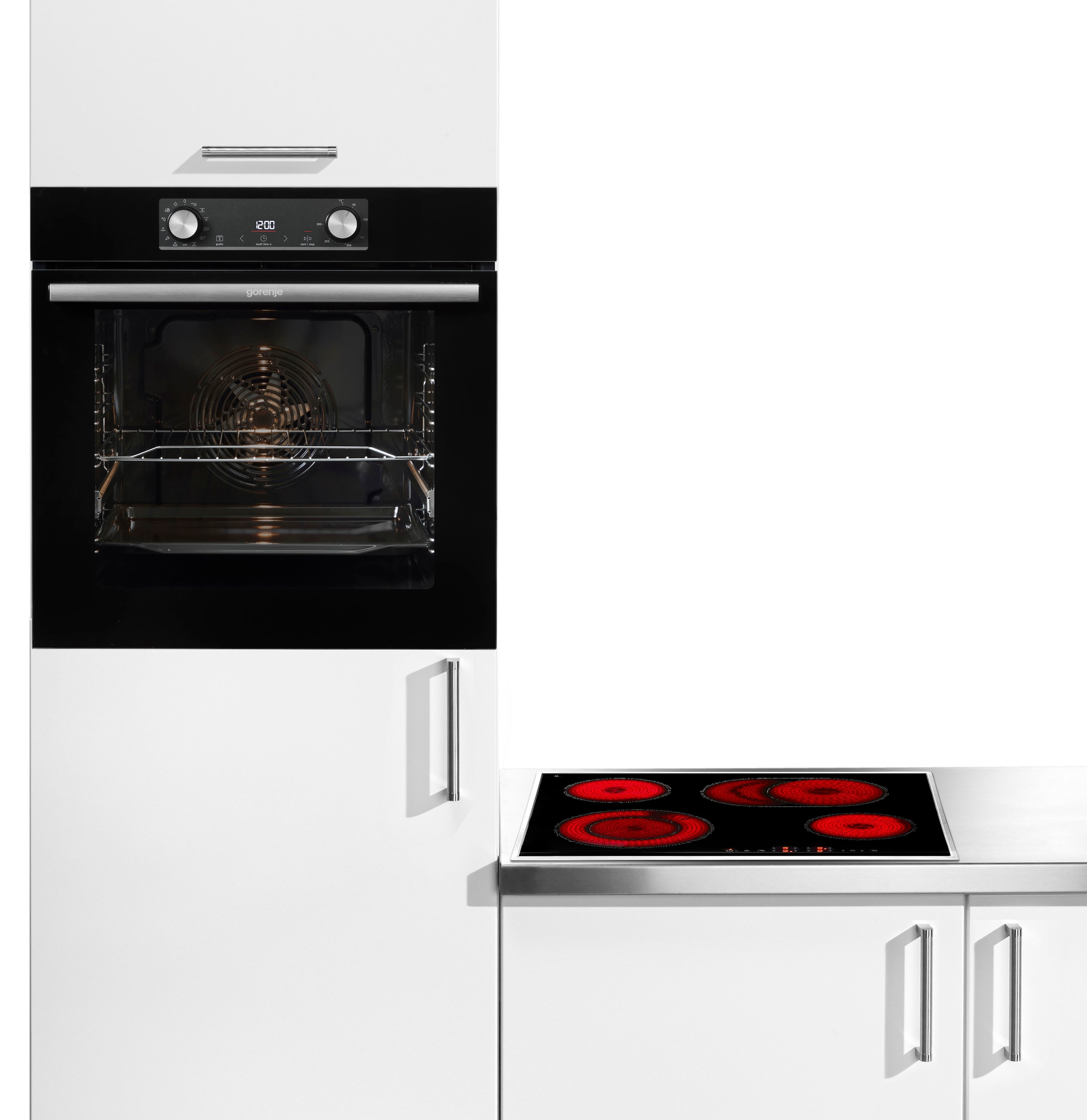 GORENJE Backofen-Set »Steam Set«, BOSX6737E06BG, mit 1-fach-Teleskopauszug