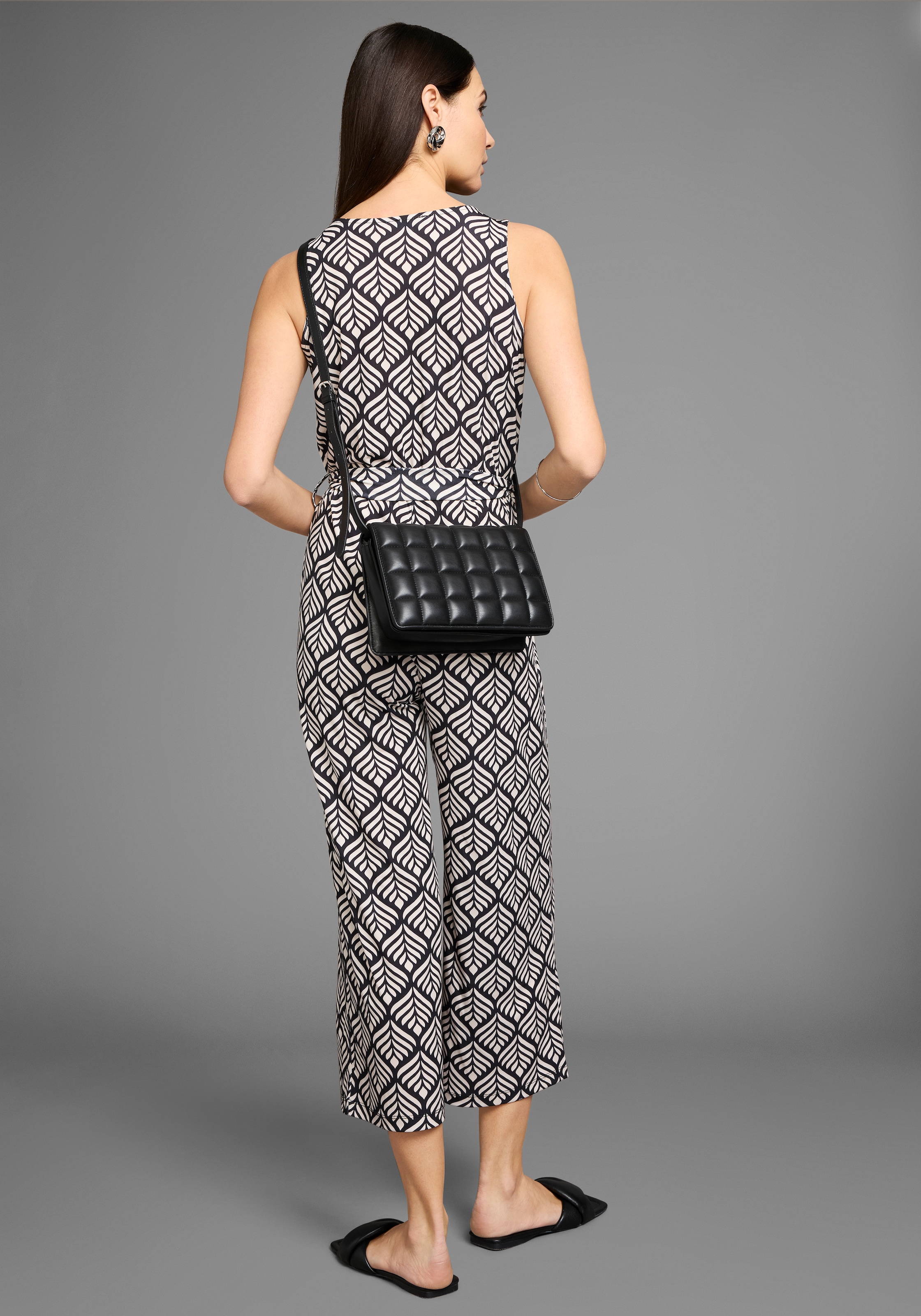 HECHTER PARIS Overall, mit modischem Print und Bindetaille