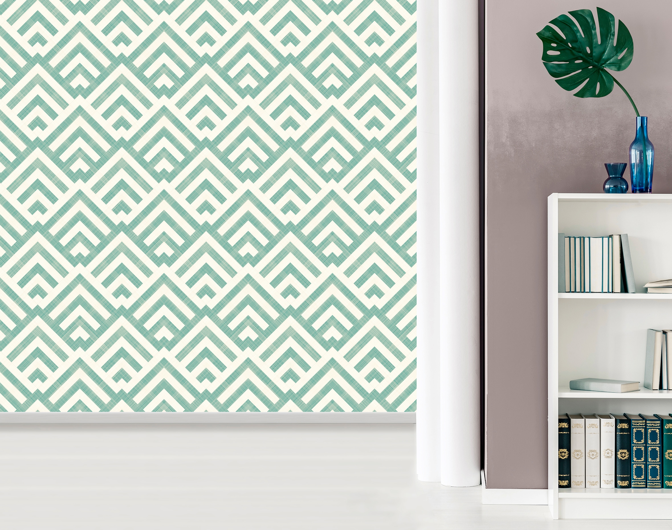 queence Vinyltapete »Elisabeth« 3D-Optik | Motiv | bedruckt | clean glatt 90x250cm, selbstklebend, kinderleichte Anbringung, , Sticker