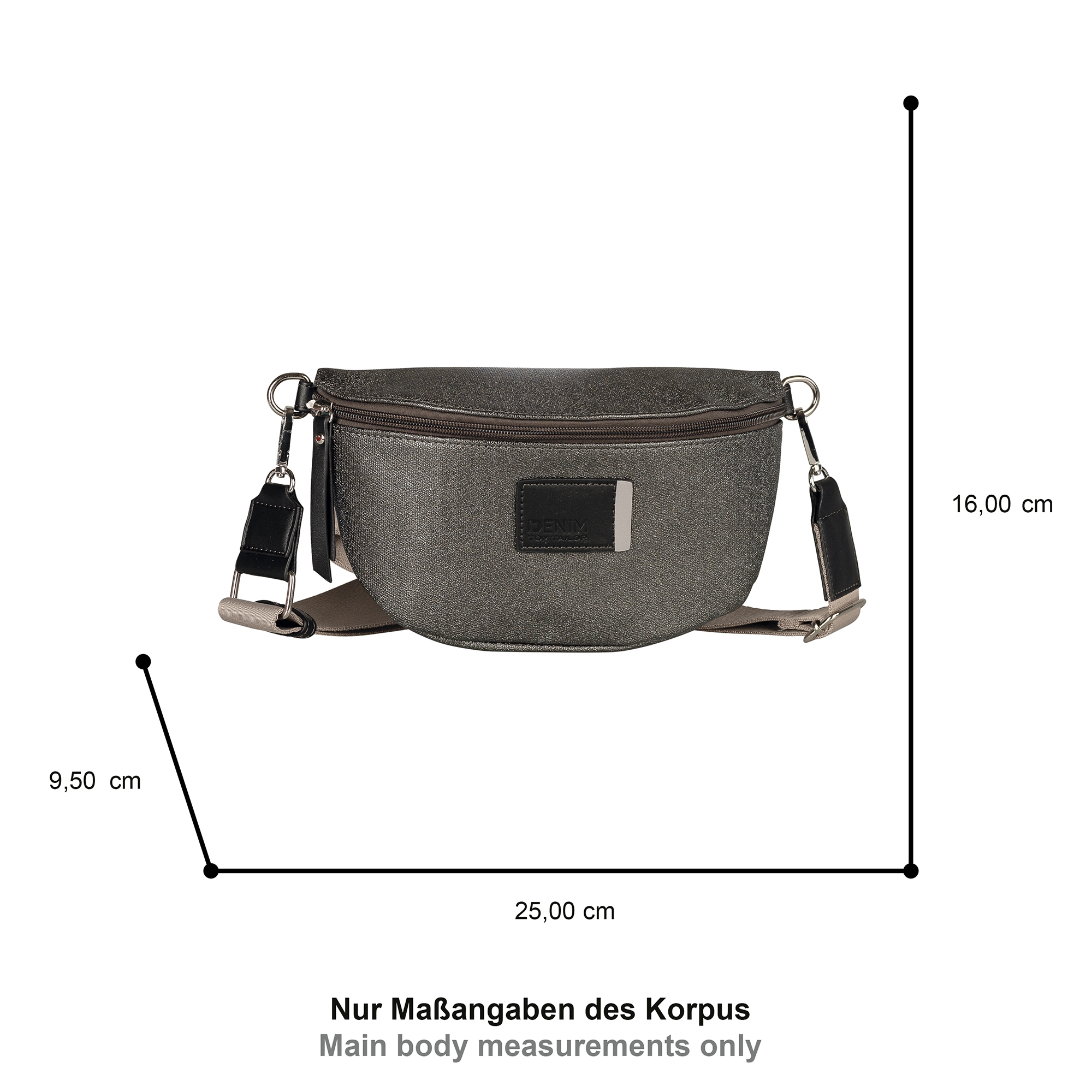 TOM TAILOR Denim Bauchtasche »Rosie Canvas«, in zweifarbigem Look mit aufgedruckten kontrastierenden Streifen