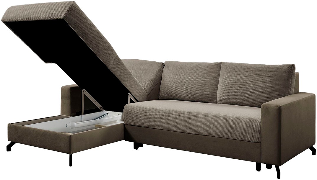 Thumbnail - exxpo - sofa fashion Ecksofa "Quattro L-Form, B/T: 247/162 cm" wahlweise mit Bettfunktion, Bettkasten