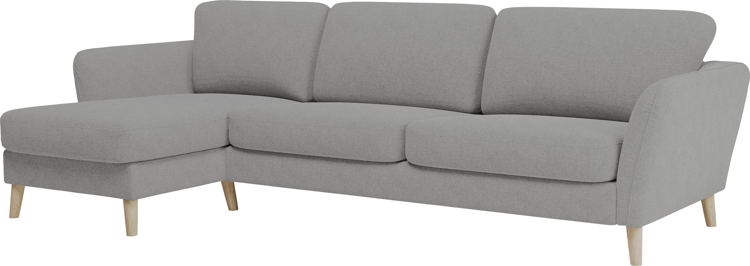 Home affaire Ecksofa »MARSEILLE (279/152cm),L-Form, Rec. rechts/links«, Massivholzbeine aus Eiche, in verschieden Bezügen und Farbvarianten