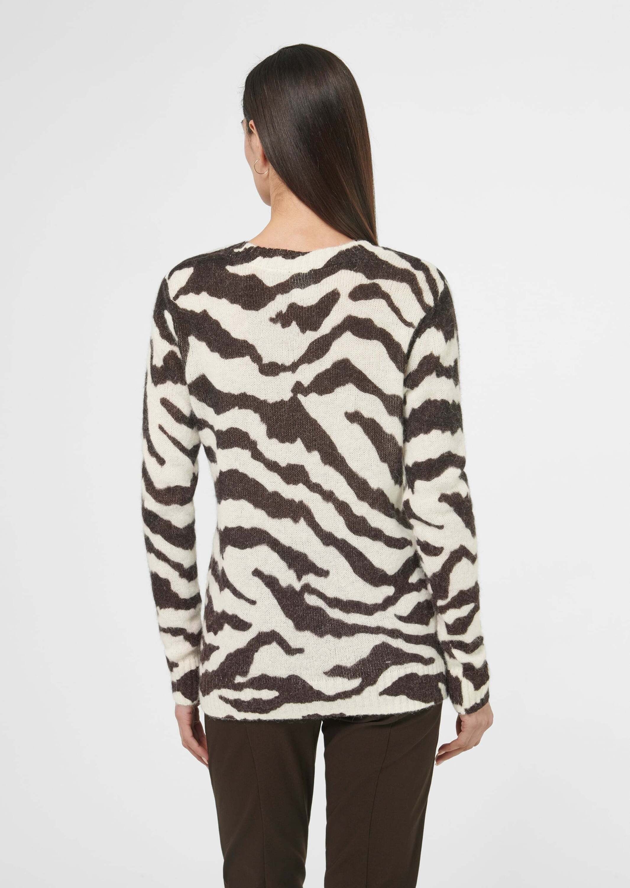 MADELEINE Longpullover »Pullover Zebra-Pullover mit flauschigem Alpaka«