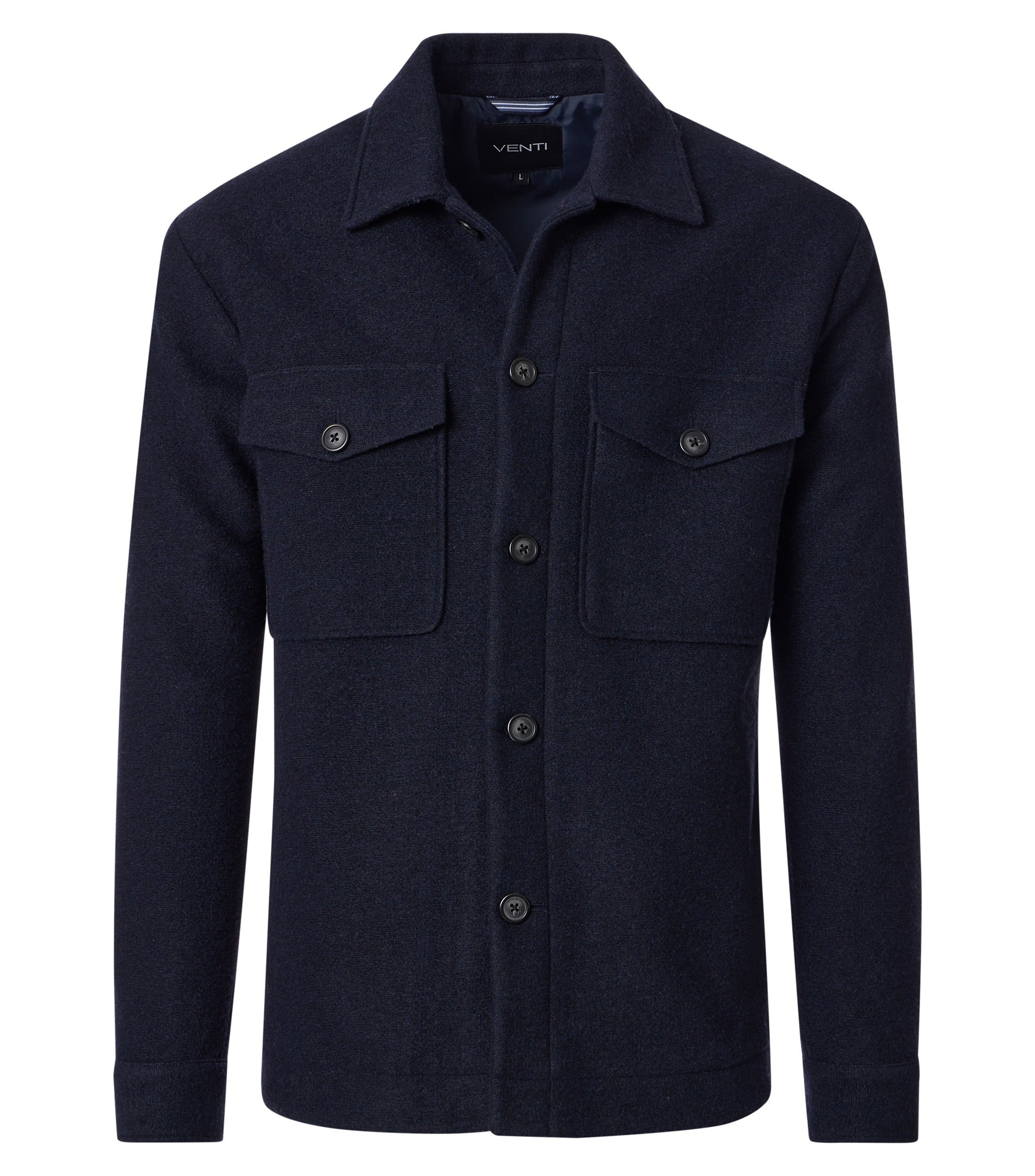 VENTI Langarmhemd "VENTI Hemdjacke uni" günstig online kaufen