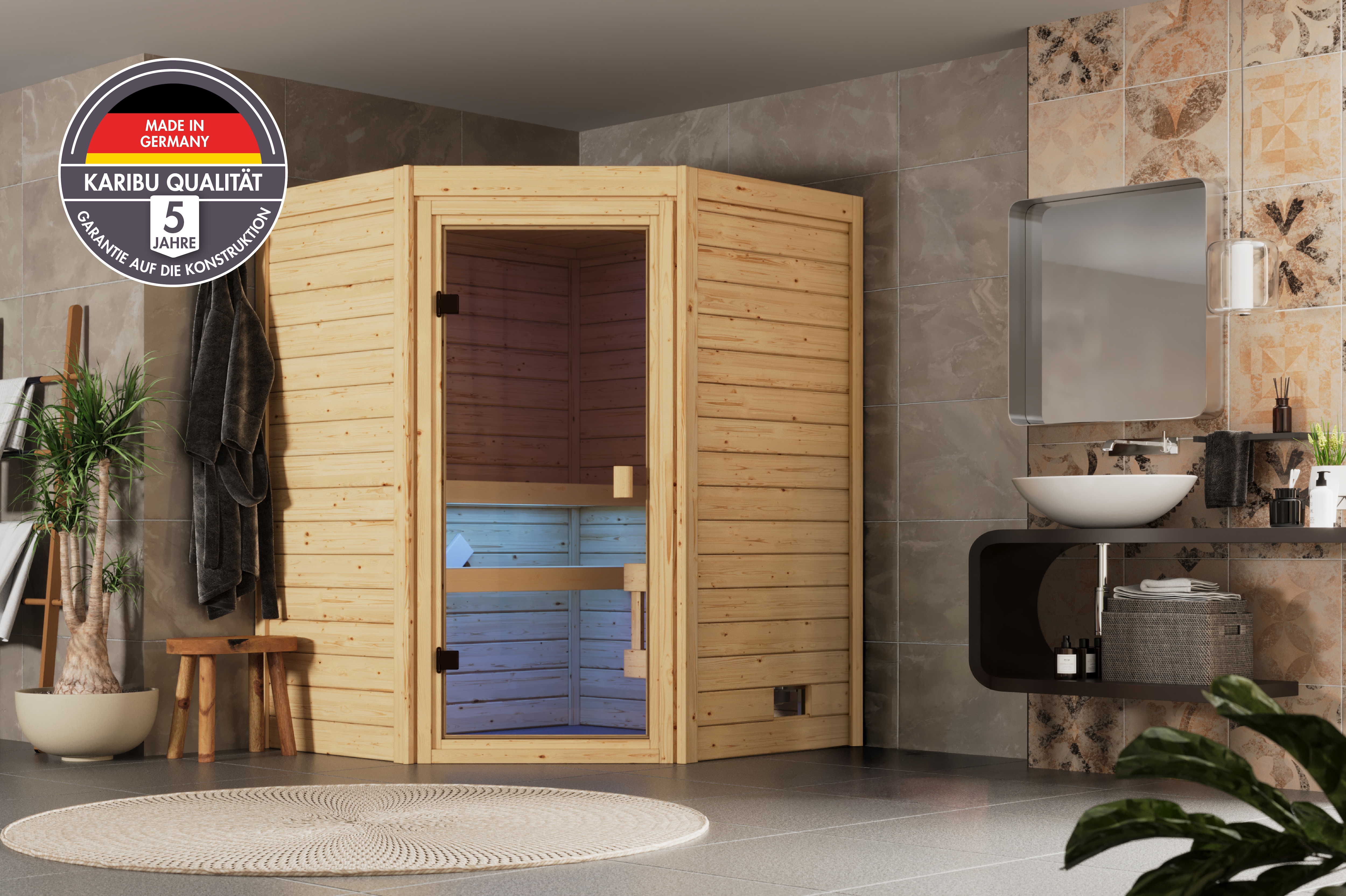 welltime Sauna "Backas" verschiedene Varianten