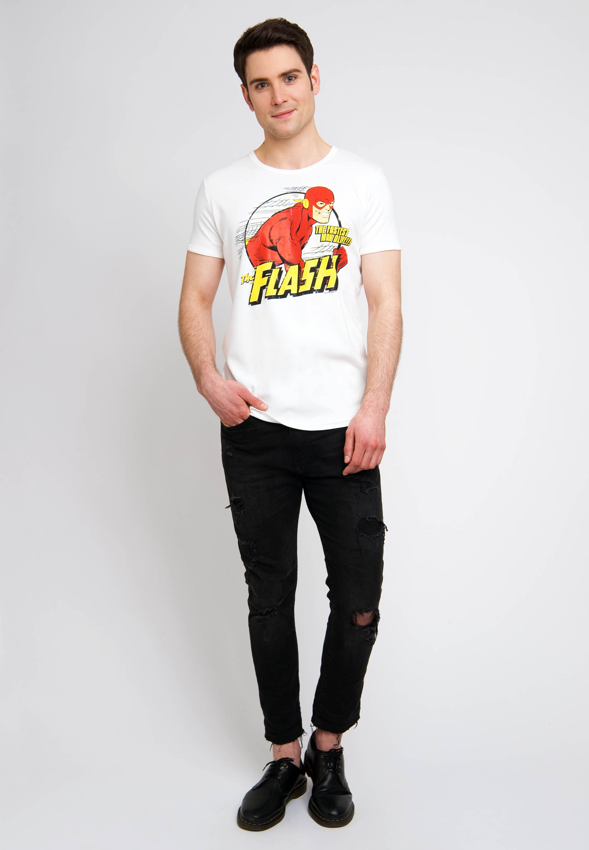 LOGOSHIRT T-Shirt »The Fastest Man Alive« mit tollem The Flash-Print