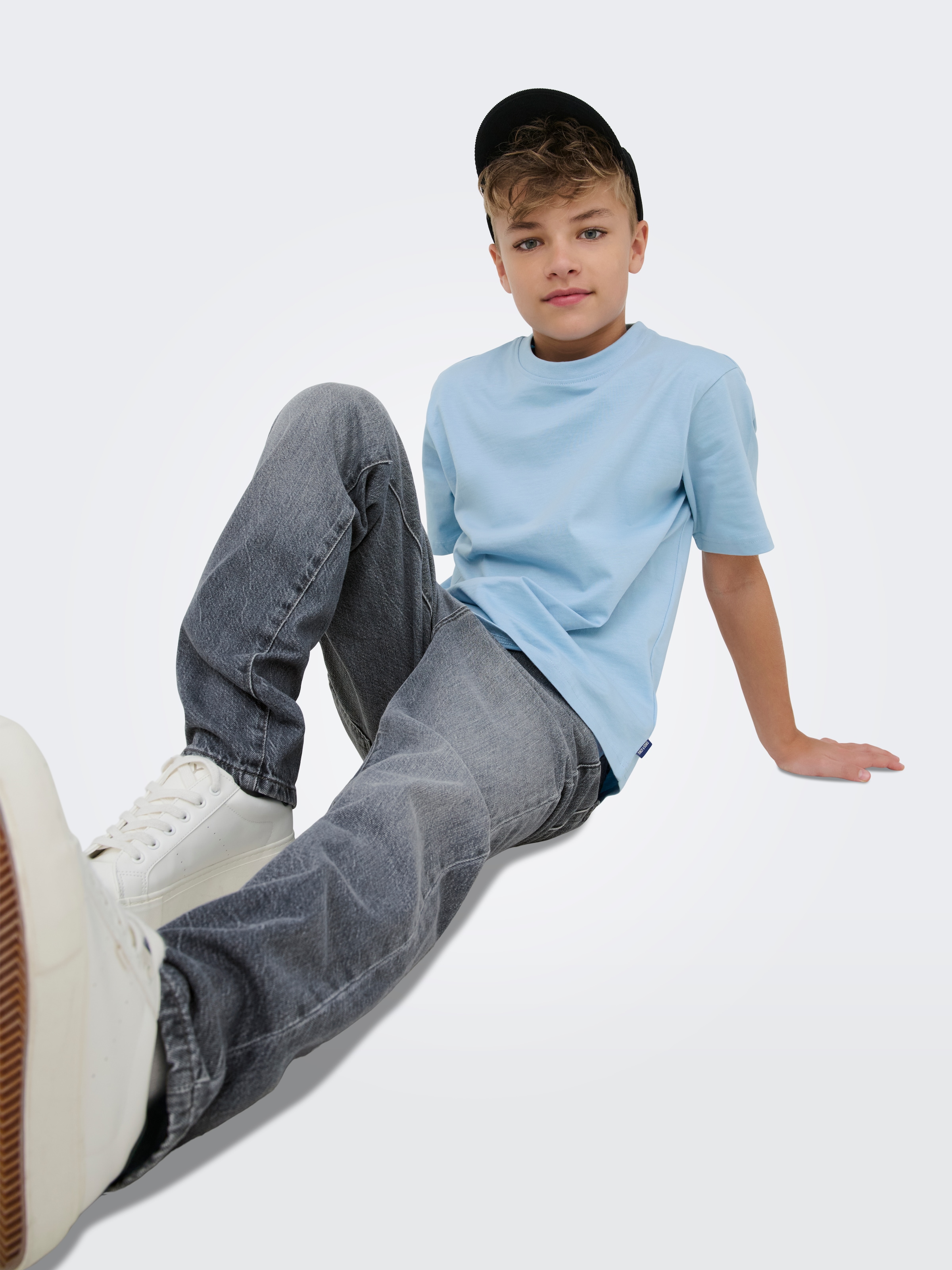ONLY & SONS junior Straight-Jeans »OSJEDGE STRAIGHT MG 3365 TAI DNM NOOS« Baumwolle, loose fit