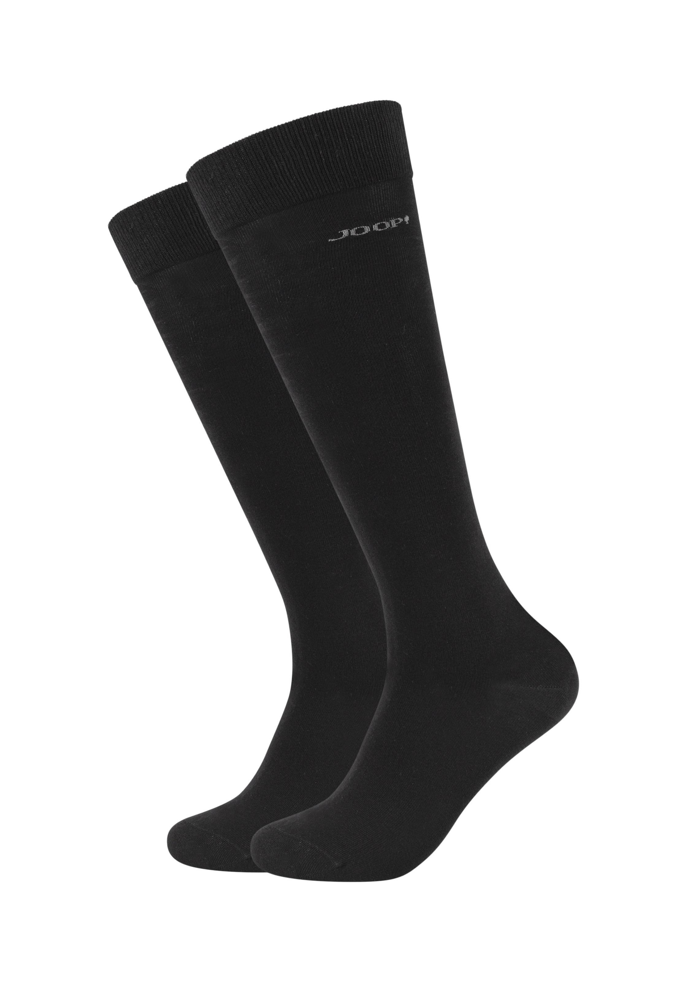 JOOP Kniestrümpfe "premium essentials", (2 Paar), mit Logoschriftzug am Bun günstig online kaufen
