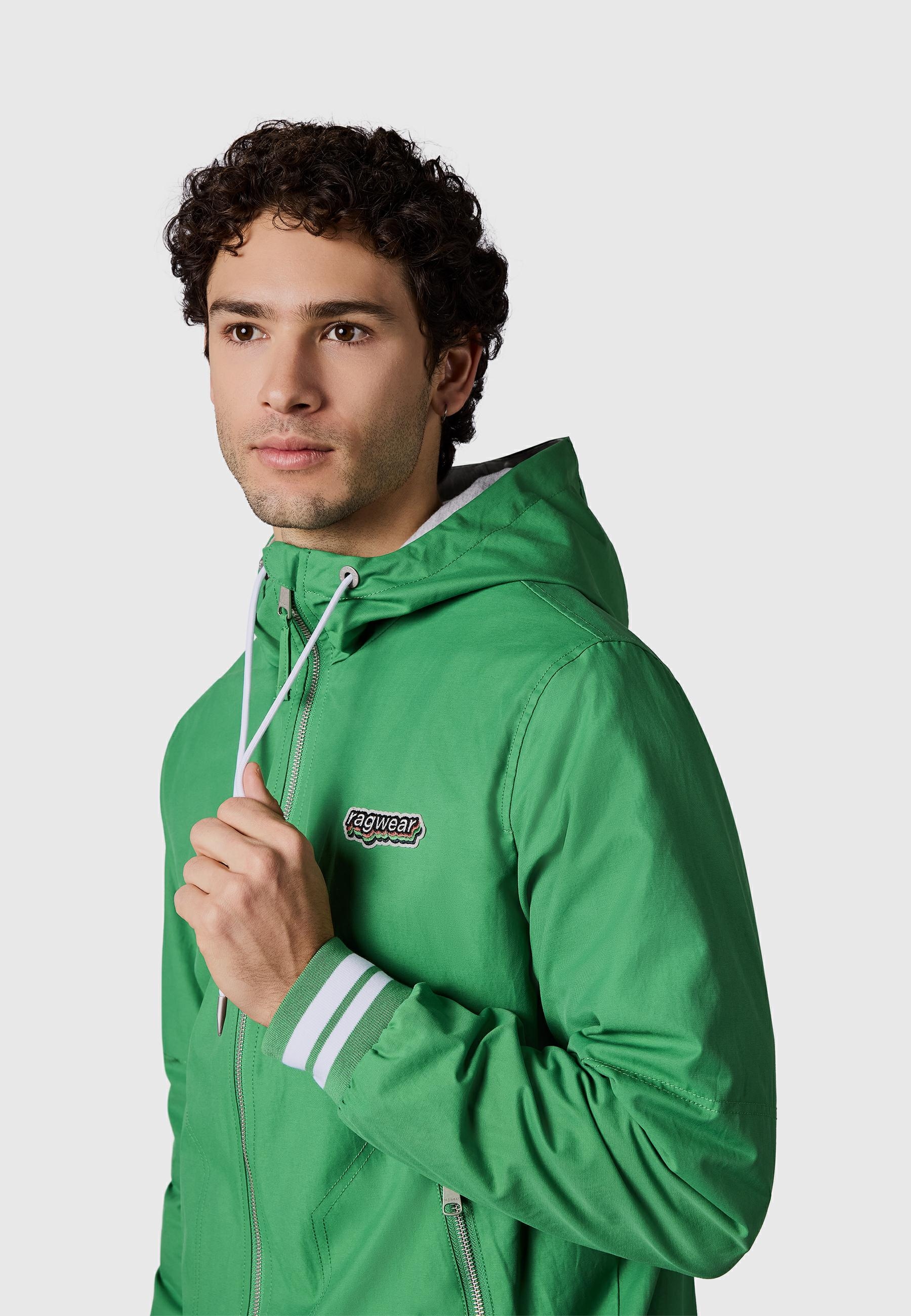 Ragwear Outdoorjacke »Stewan YOUMODO« mit Kapuze leichte Herren Übergangsjacke mitelastischen Bündchen