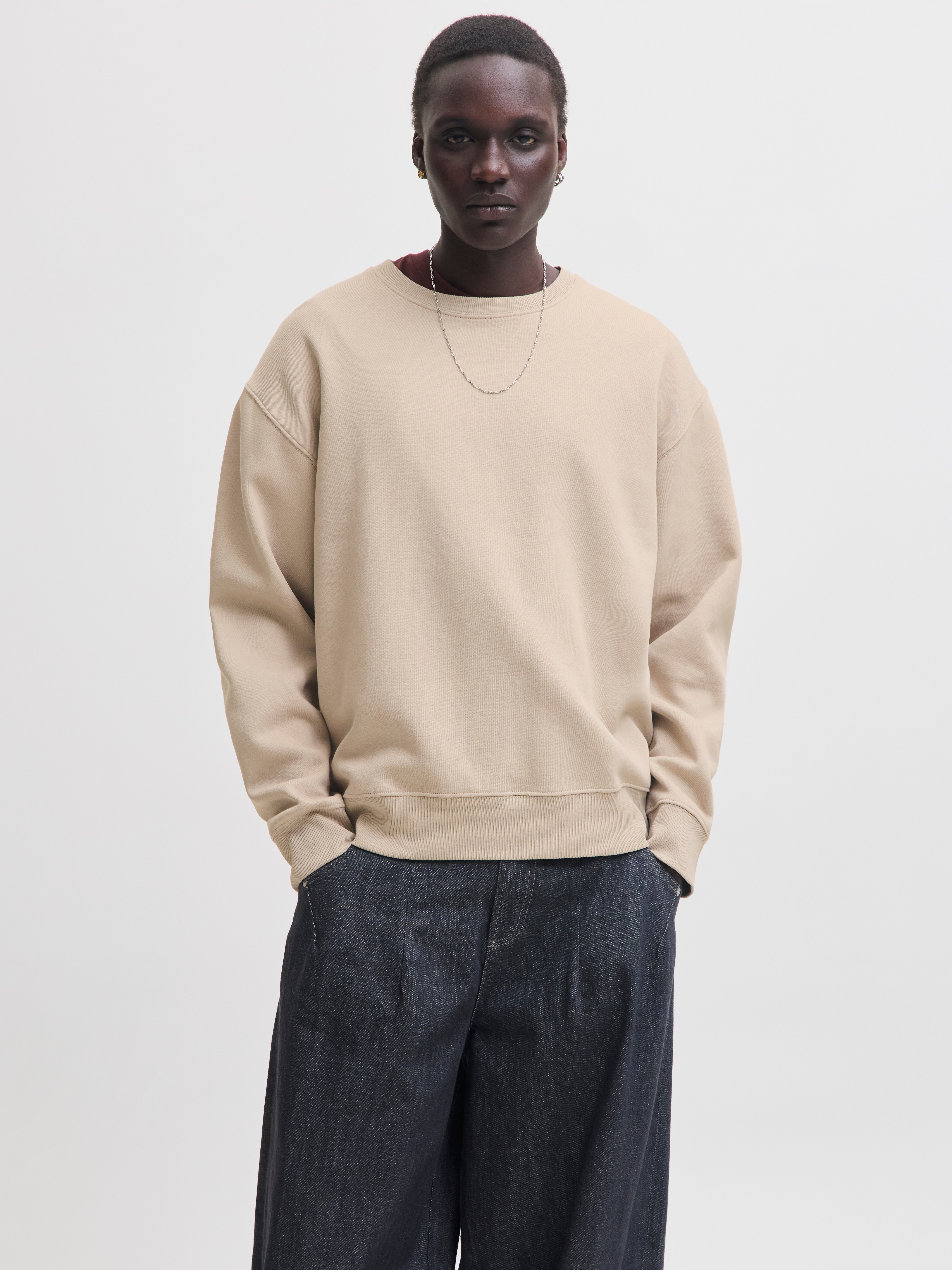 Jack & Jones Sweatshirt "JJEACE SWEAT CREW NECK NOOS", Baumwollmischung, locker geschnitten