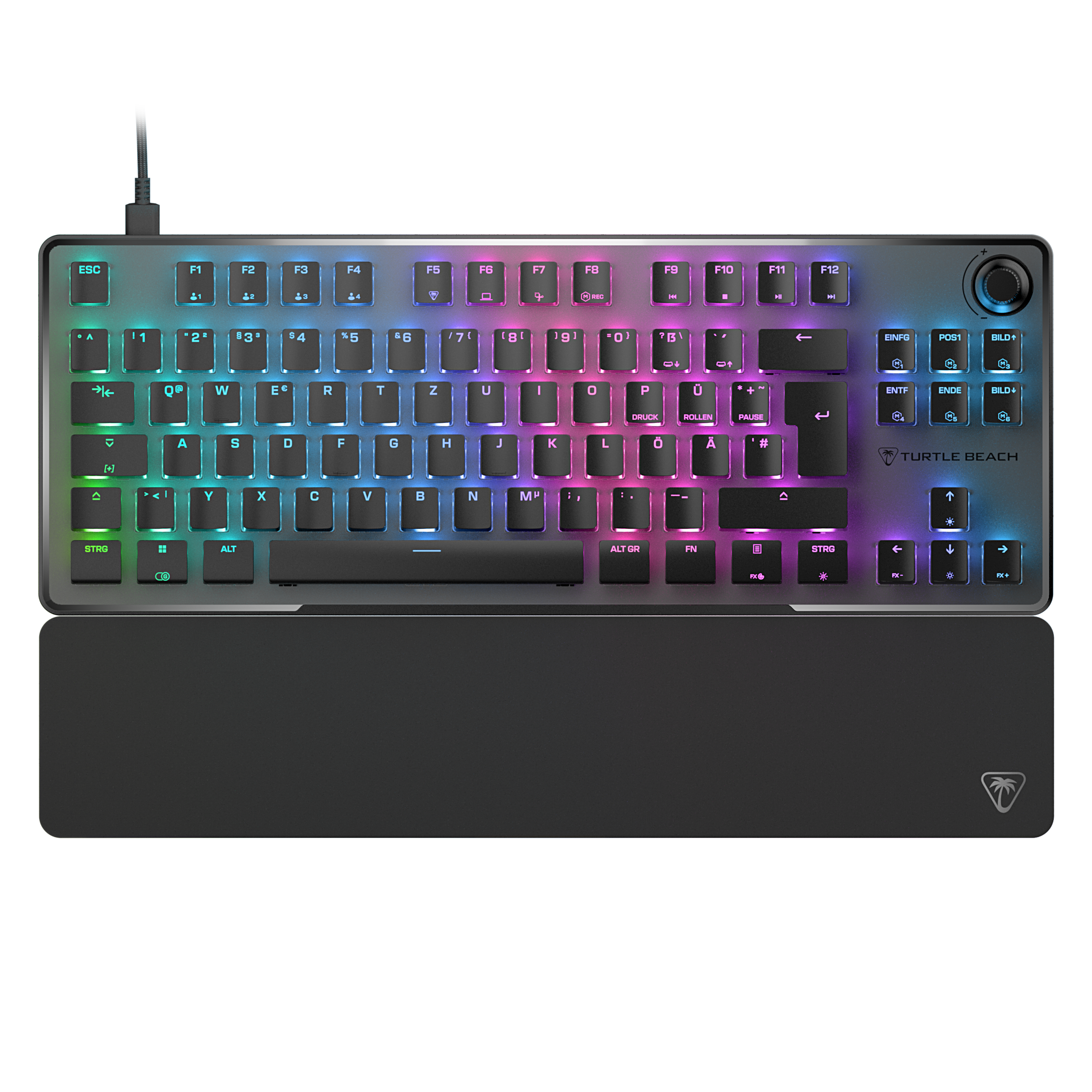 Turtle Beach Gaming-Tastatur »Vulcan II TKL Pro, Linear«, (Lautstärkeregler-Funktionstasten-Profil-Speicher-verstellbare Füße-Handgelenkauflage)