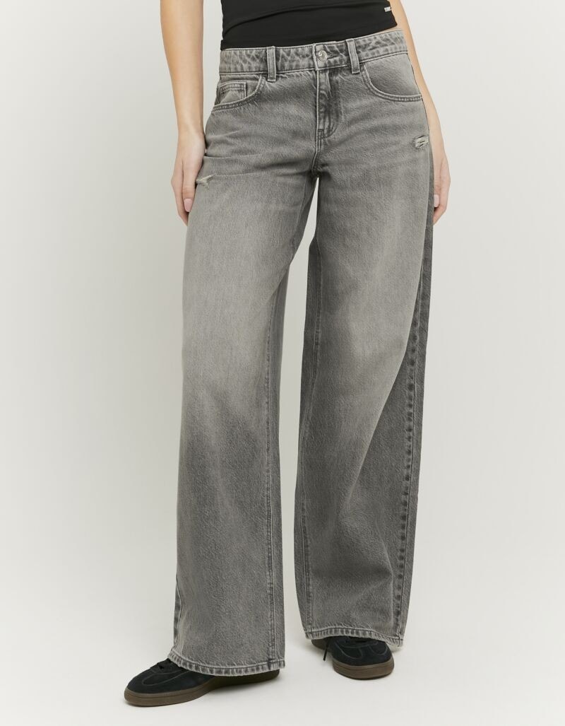 Tally Weijl Low-rise-Jeans "SPADEDODA" aus hochwertigem Baumwoll-Lyocell-Mix, tief geschnitten in weitem Fit