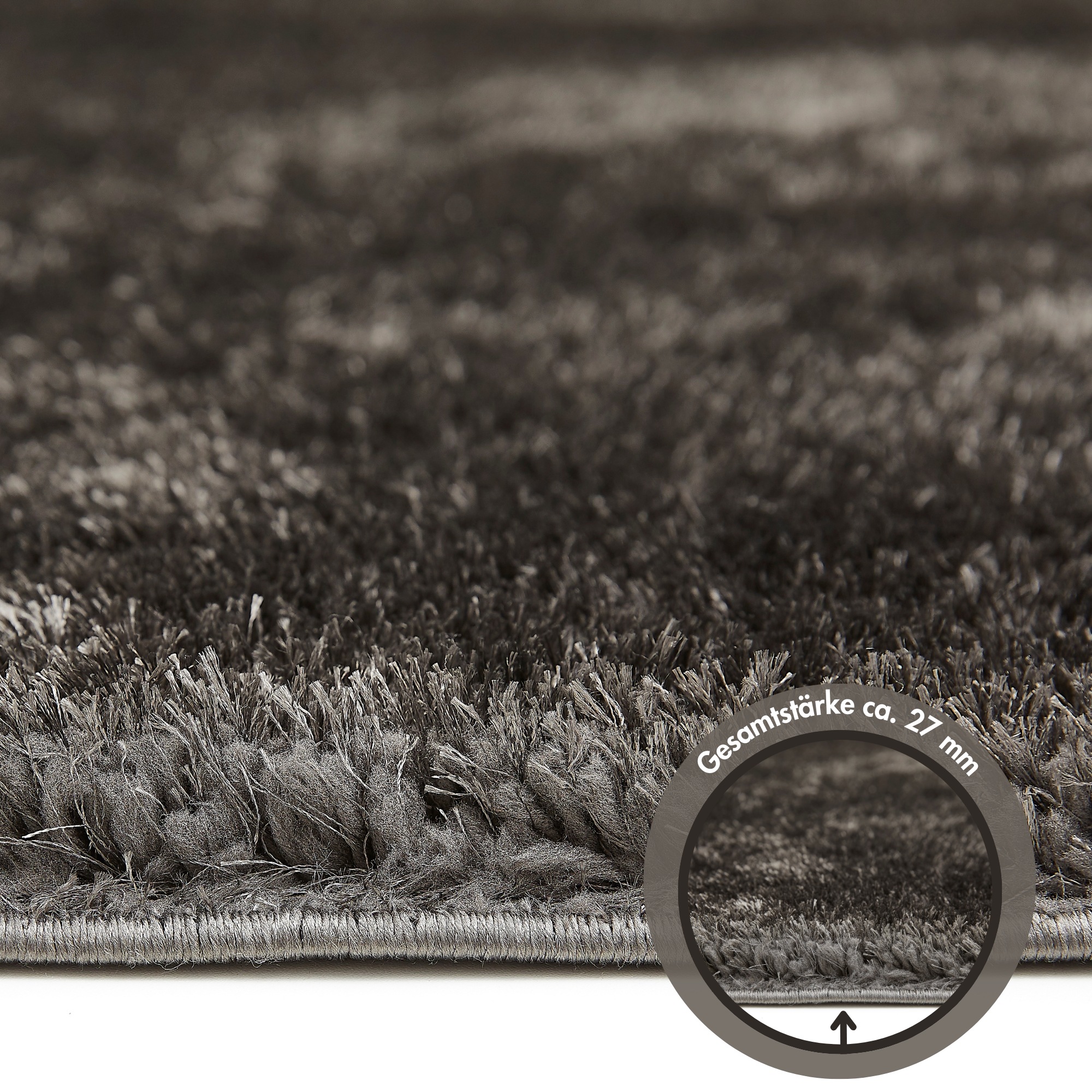 LUXOR living Hochflor-Teppich »Gela«, rechteckig, 45 mm Höhe, Uni Farben, weich und flauschig, ideal im Wohnzimmer & Schlafzimmer