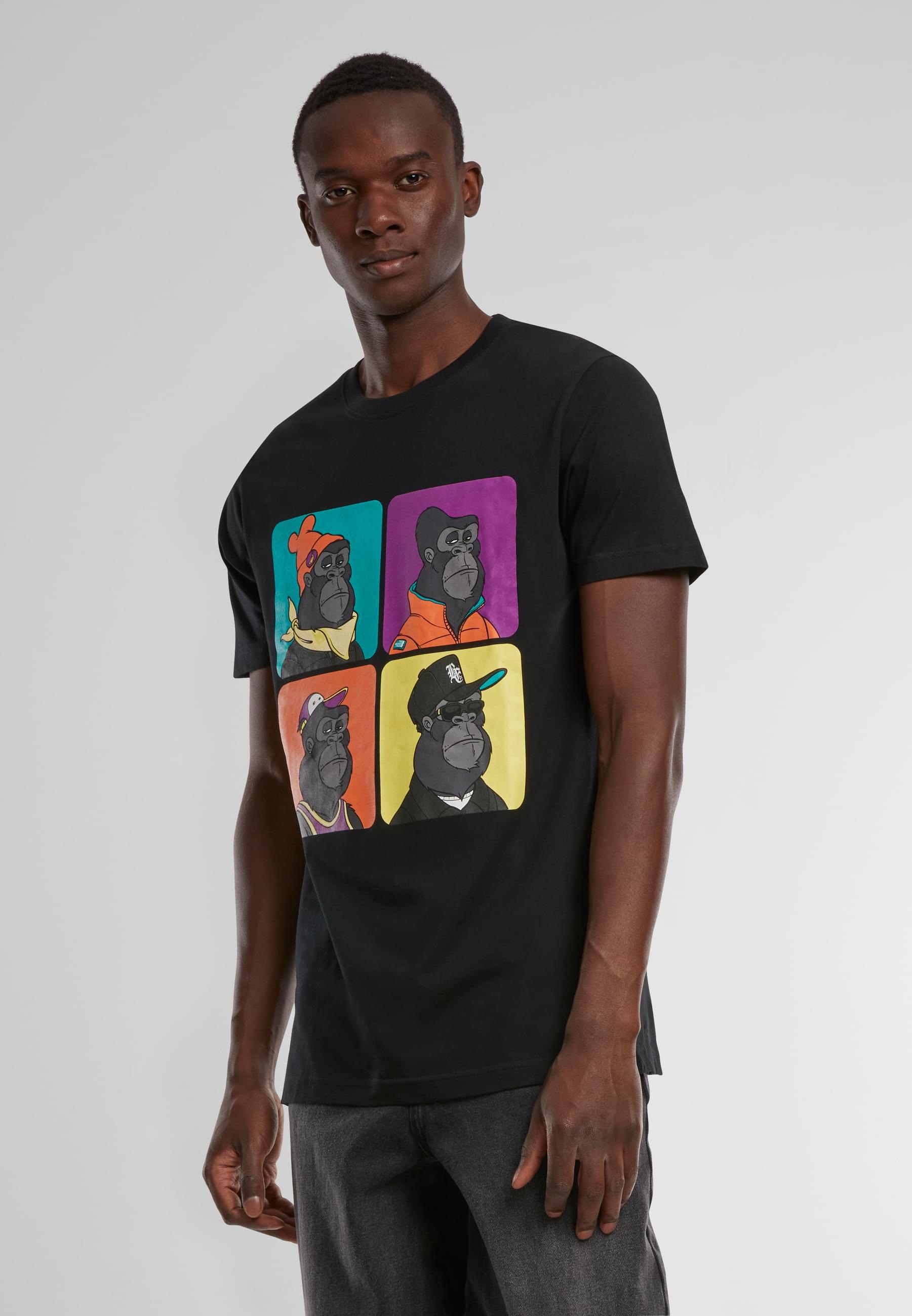 MisterTee Kurzarmshirt »MisterTee Herren Bored Gorilla Multi Tee«, (1 tlg.)