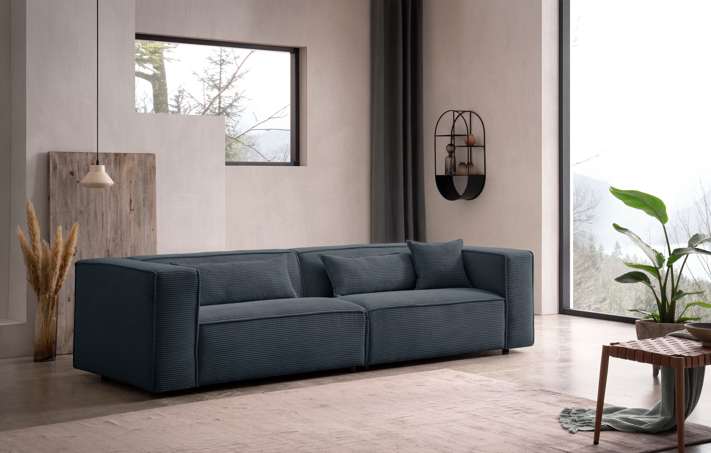 LeGer Home by Lena Gercke 3-Sitzer "PIARA, Couch mit Kedernaht, Sofa in Cor günstig online kaufen