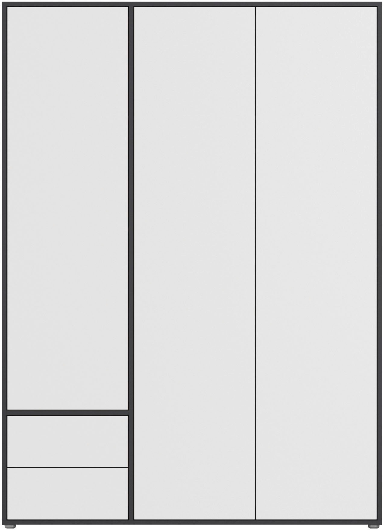 rauch Drehtürenschrank »Kleiderschrank Schrank Garderobe Wäscheschrank NABILA viel Stauraum«, (in 3 verschiedenen Ausstattungen BASIC/CLASSIC/PREMIUM), mit 2 Schubladen und Push-to-Open Funktion TOPSELLER MADE IN GERMANY