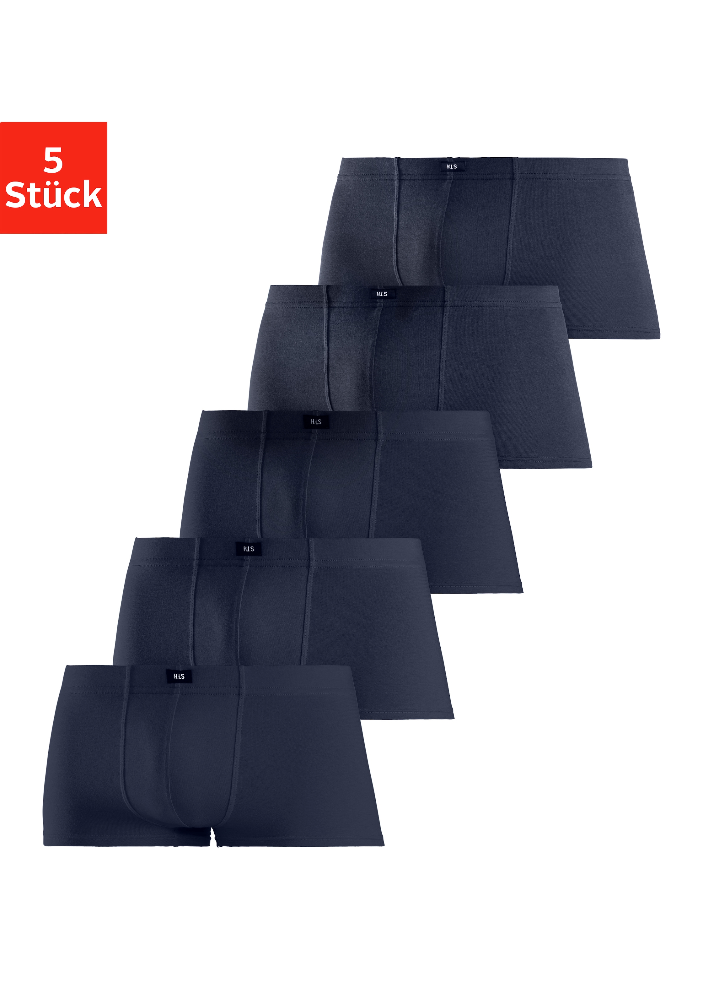 H.I.S Hipster Packung, 5 Stk. knapp sitzende Boxershorts aus Baumwollstretc günstig online kaufen