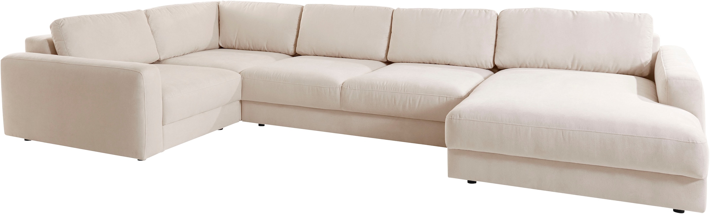 Places of Style Wohnlandschaft »Bloomfield, U-Form«, mit extra tiefer Sitzfläche, wahlweise mit Sitztiefenverstellung