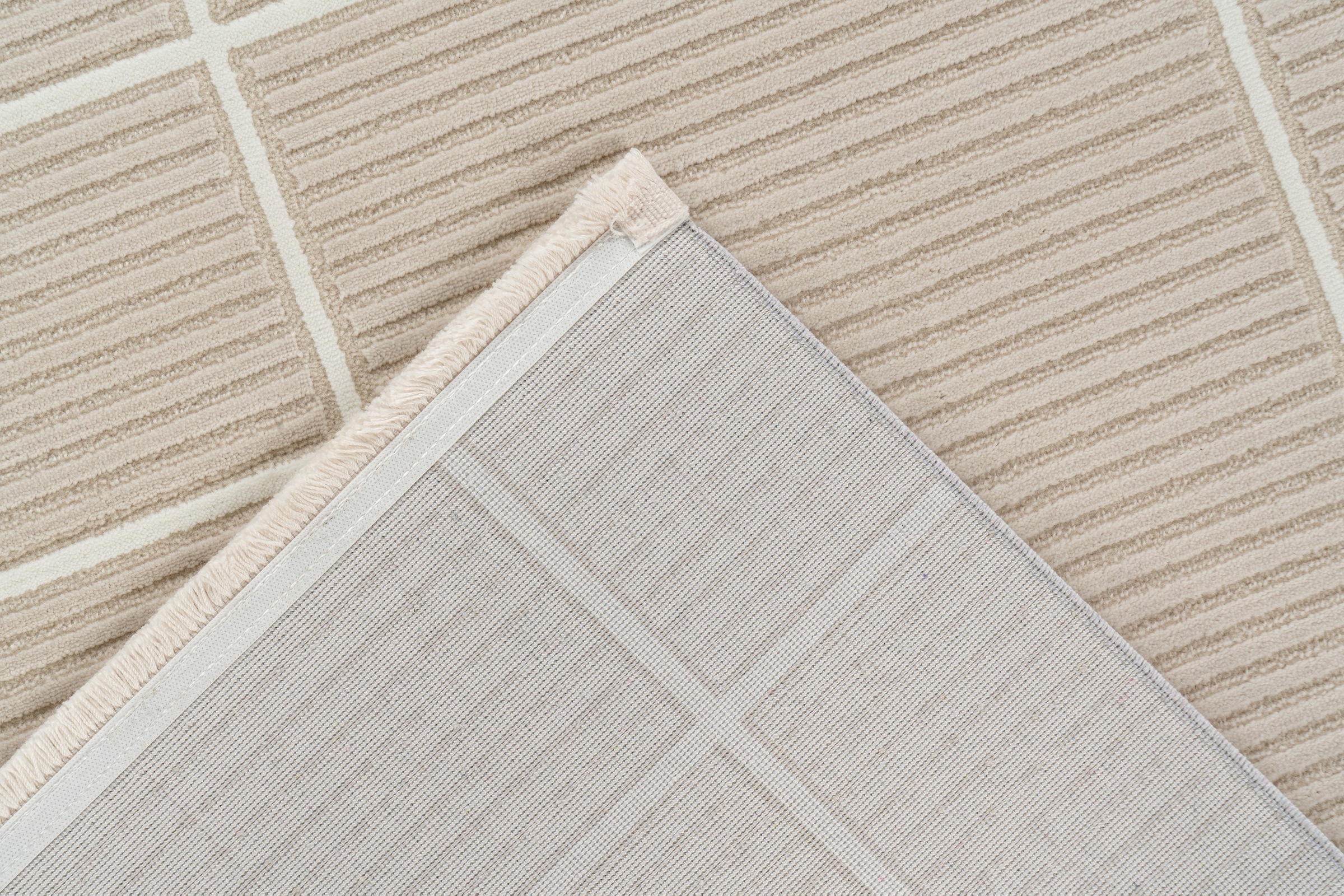 Kayoom Teppich »Stage 125« rechteckig 11 mm Höhe weicher Kurzflor, Hoch Tief Struktur, Wohnzimmer