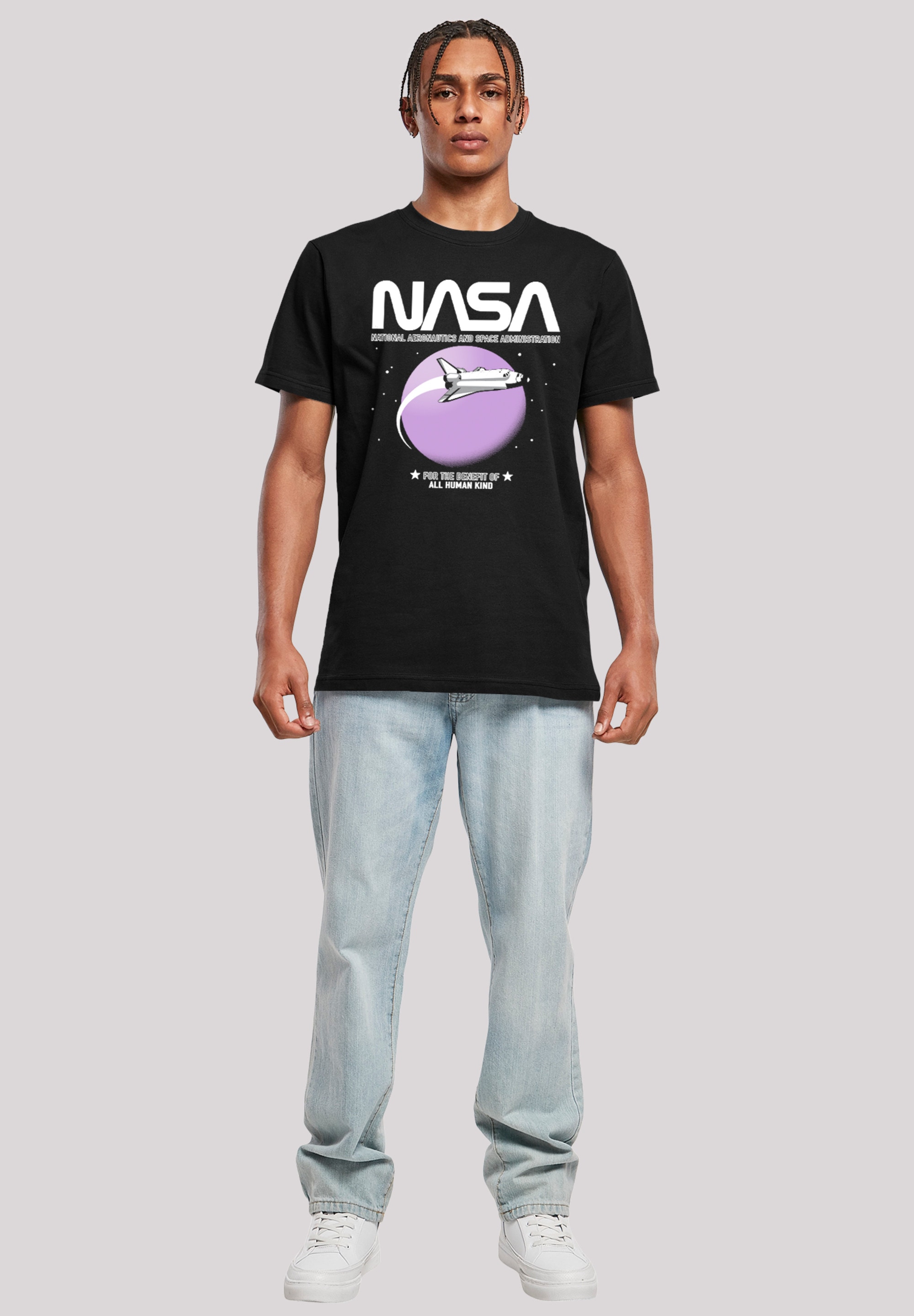 F4NT4STIC T-Shirt »NASA Shuttle Orbit«, Herren,Premium Merch,Regular-Fit,Basic,Bedruckt