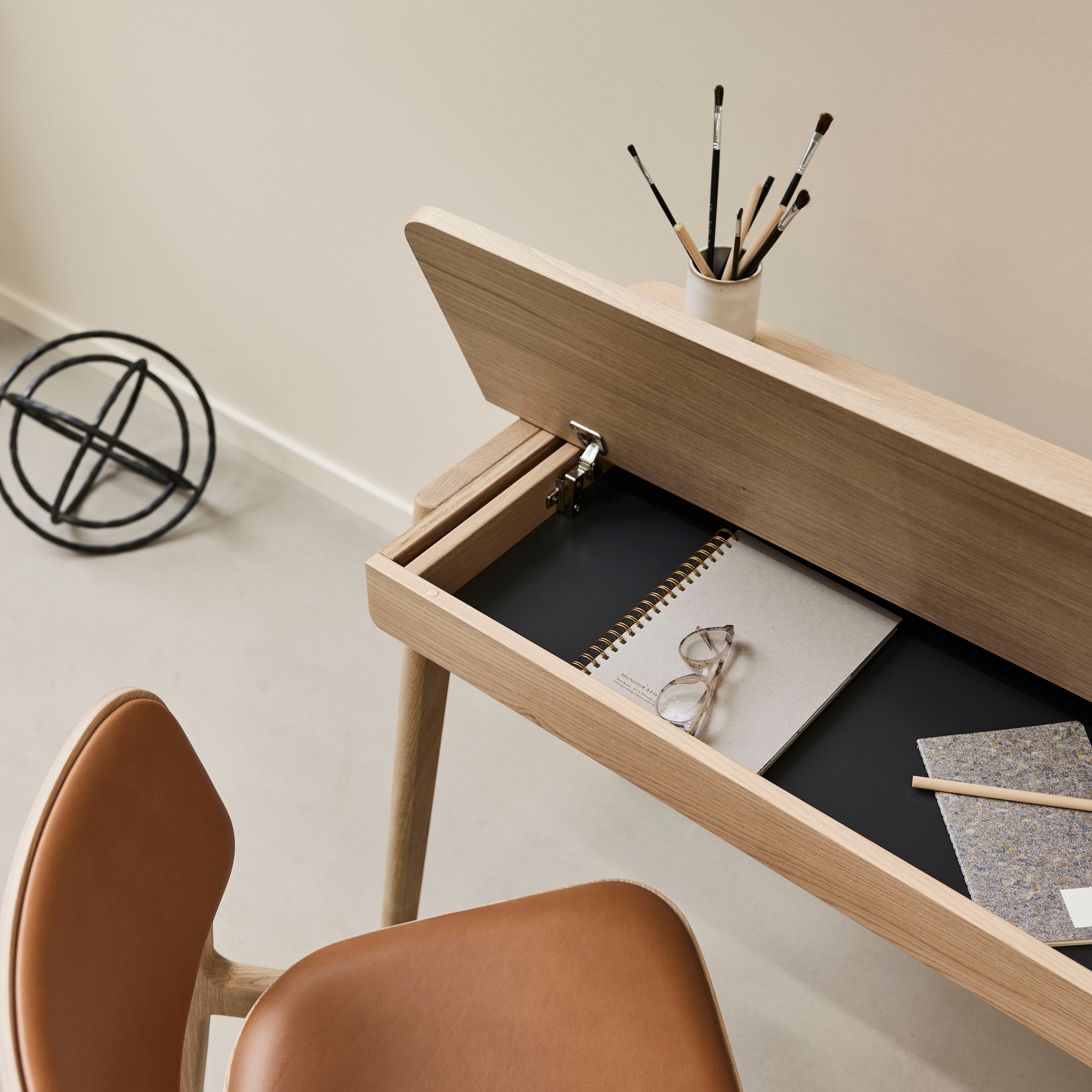 Hammel Furniture Schreibtisch »Findahl by Hammel Home Desk« 1 Stk. tlg. 110x55,5/72,5 cm, mit Stauraum und Beine aus Massivholz