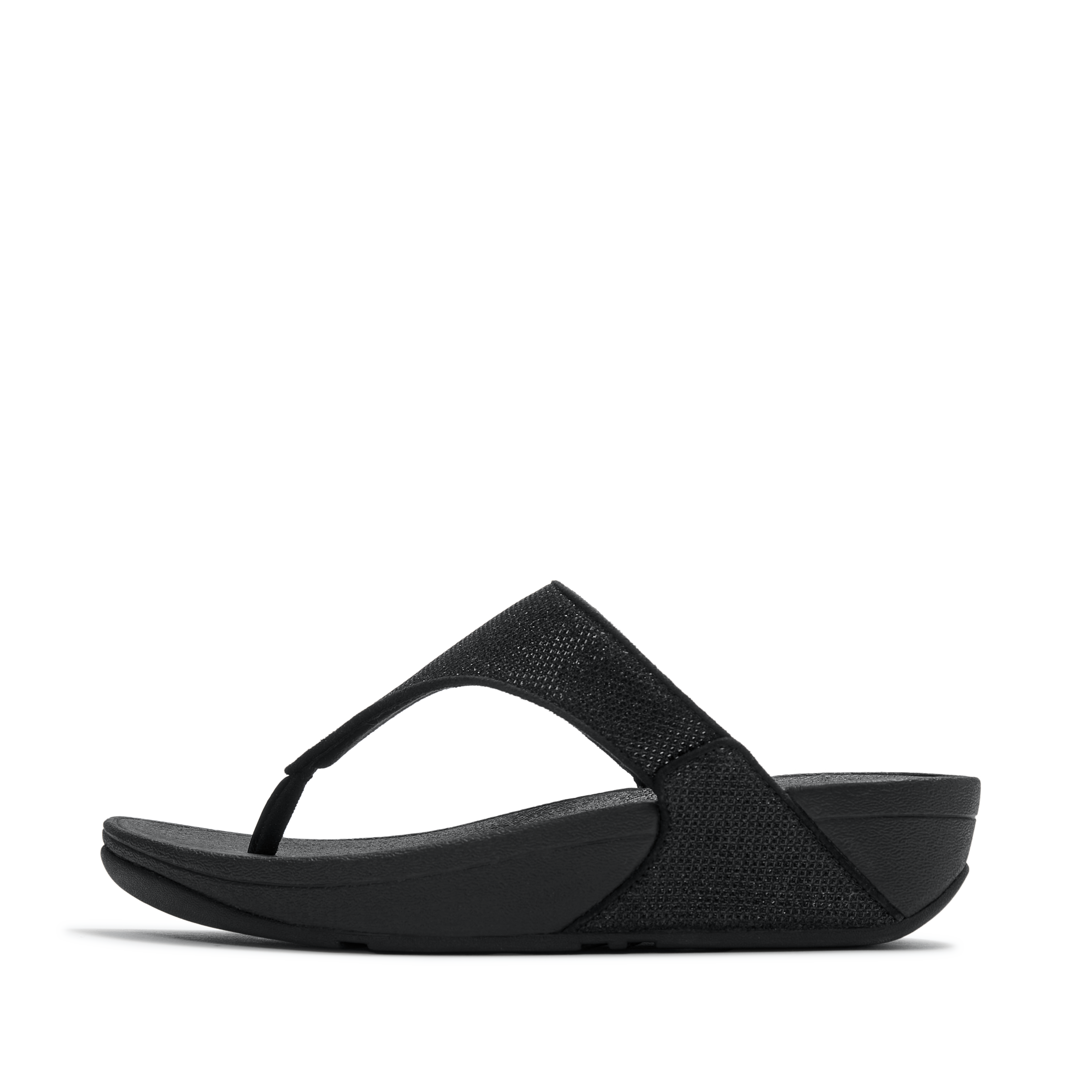 Fitflop Dianette "LULU SHIMMERGLITZ TOE-POST SANDALS" Keilabsatz, Zehentrenner, Badeschuh, Sommerschuh mit Glitzerdetails